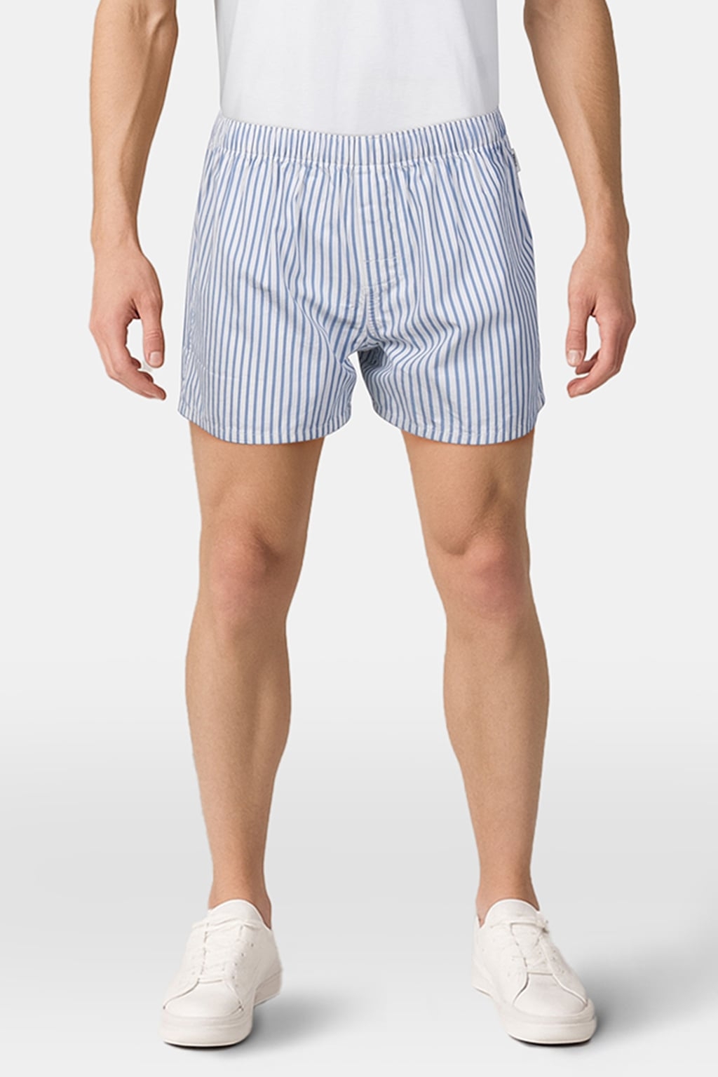 UNISEX POPLIN, PYJAMAS BOXERS PLACID BLUE STRIPES 2