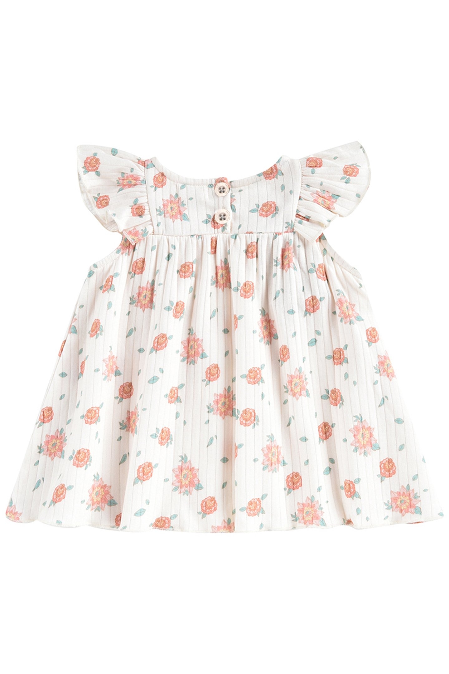 DRESS AMITA OFF WHITE FLOWERS 4