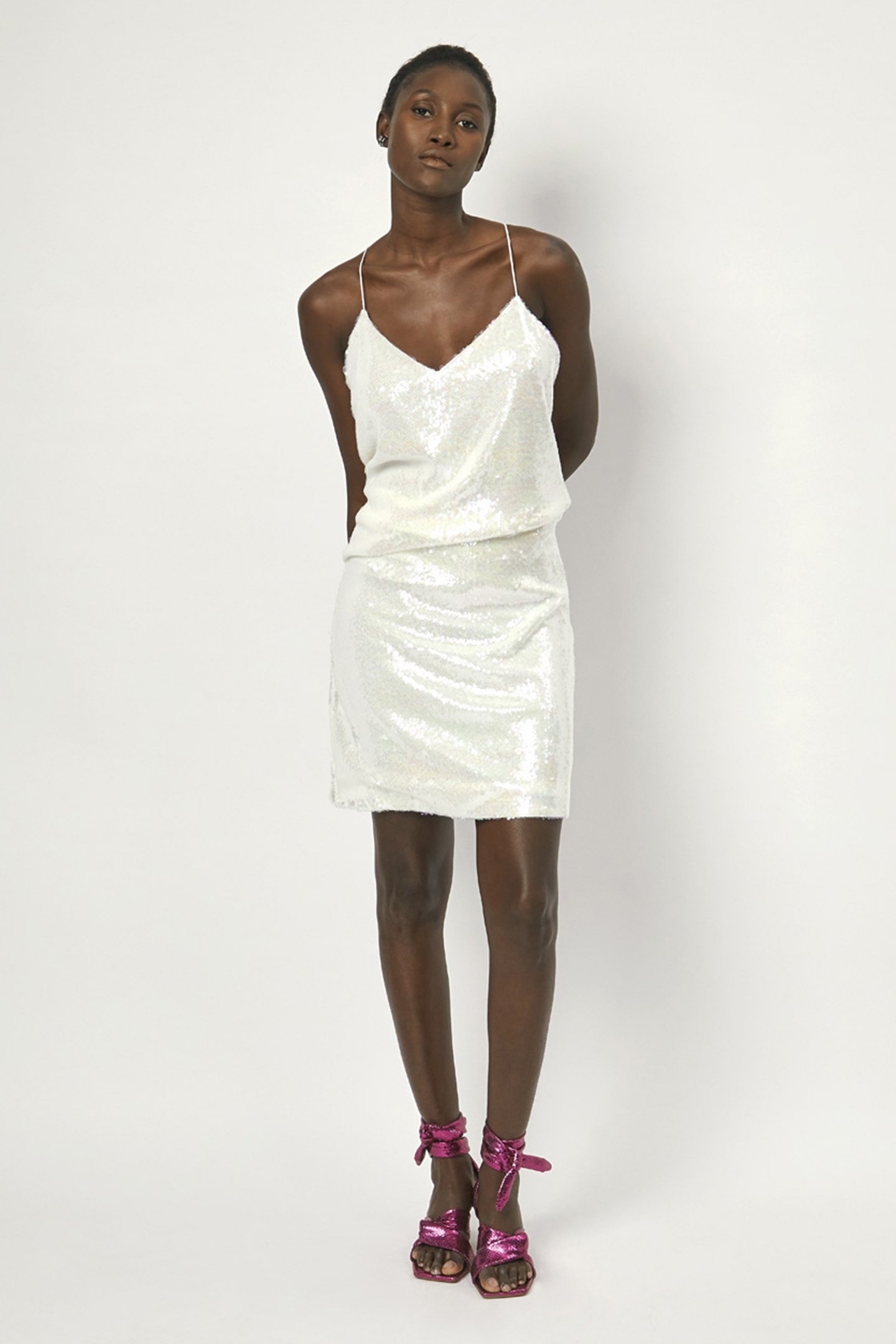 PEIO SEQUINS SKIRT MILK WHITE 1