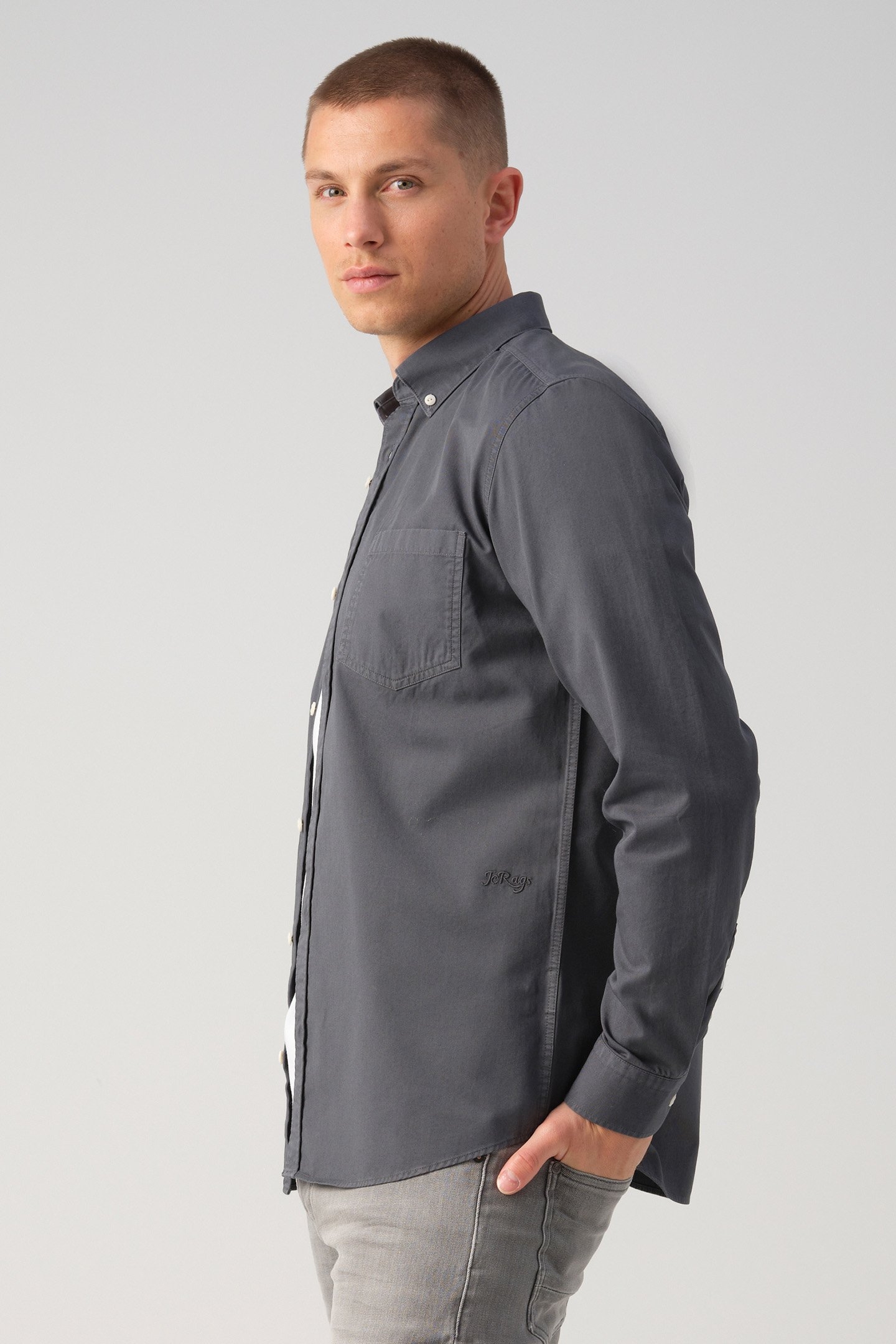 REXTON CASUAL OVERHEMD LM OMBRE BLUE 2