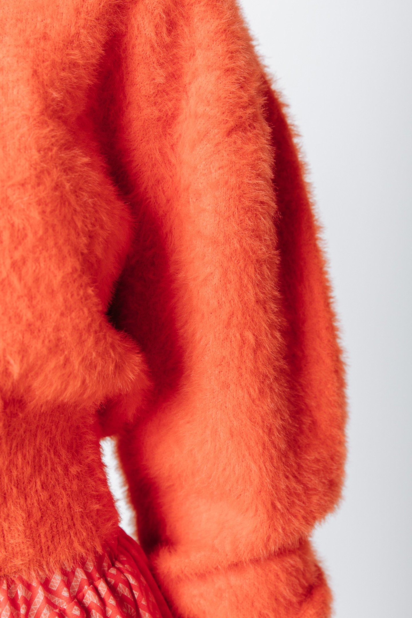 WHITNEY CROPPED KNITTED SWEATER BRIGHT ORANGE 7