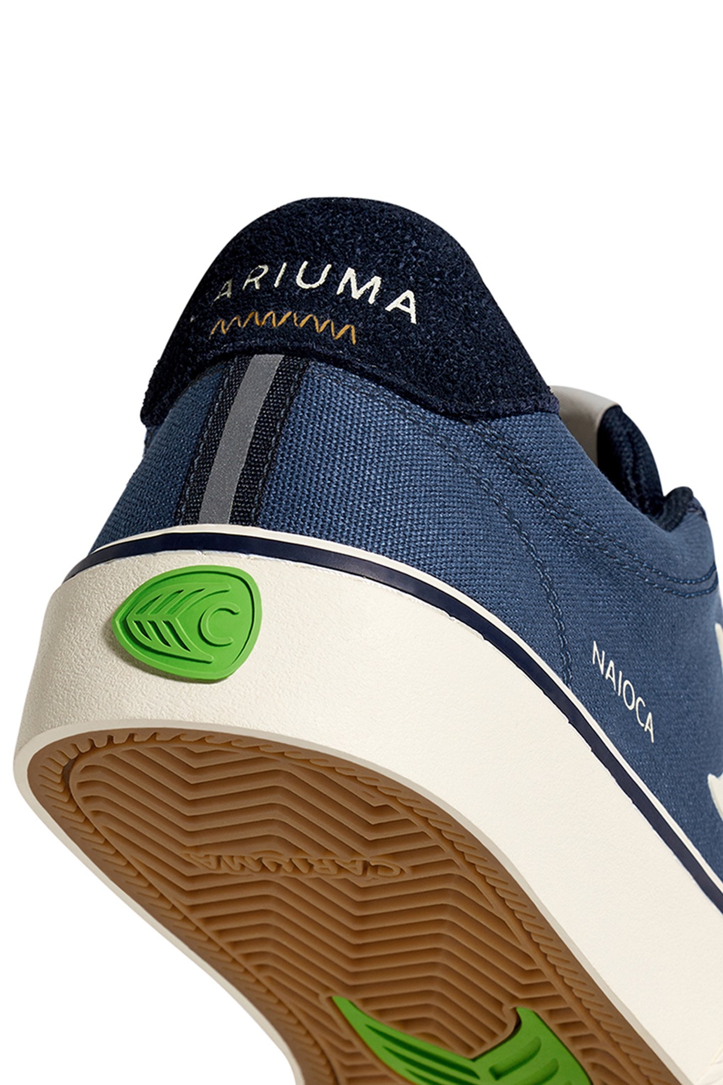 NAIOCA PRO NAVY SUEDE SHADOW BLUE CANVAS IVORY LOGO SNEAKER 5