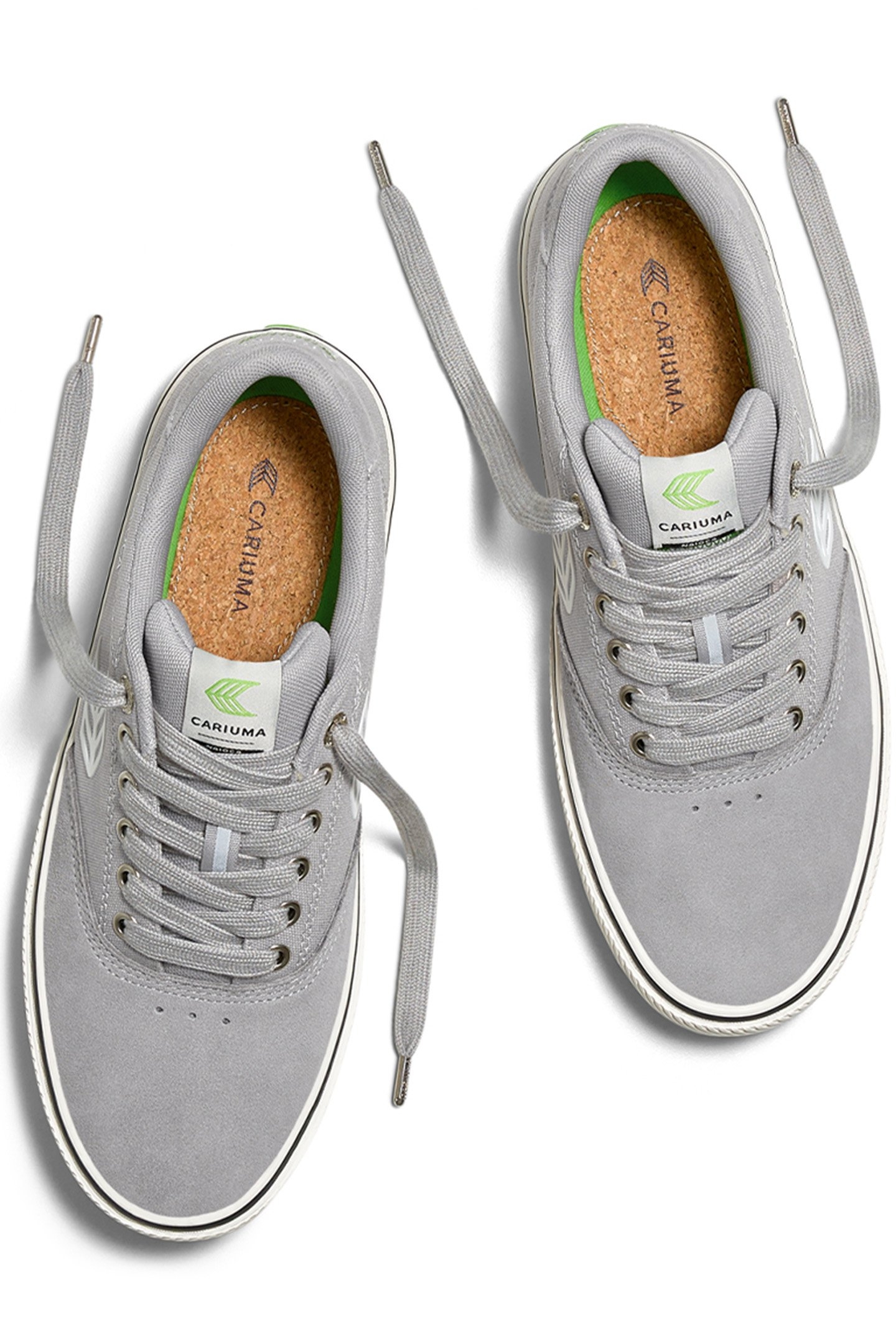 NAIOCA PRO LIGHT GREY SUEDE AND CANVAS OFF-WHITE LOGO SNEAKE 3