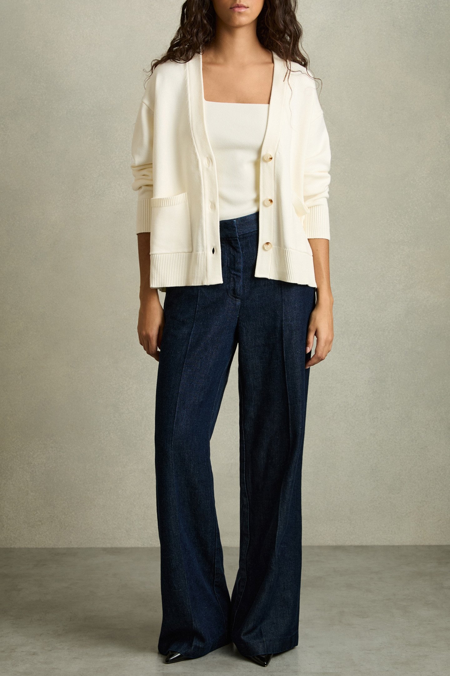 HARPER KNITTED CARDIGAN IVORY 3