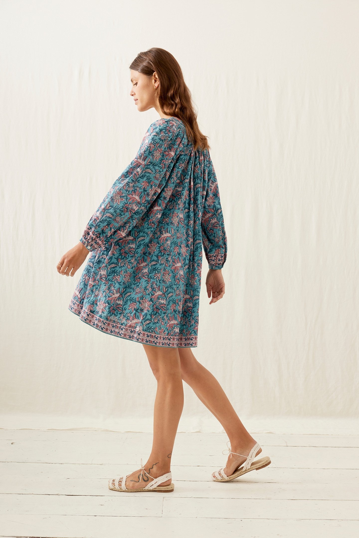 DRESS JANICE TEAL GARDEN OF EDEN 4