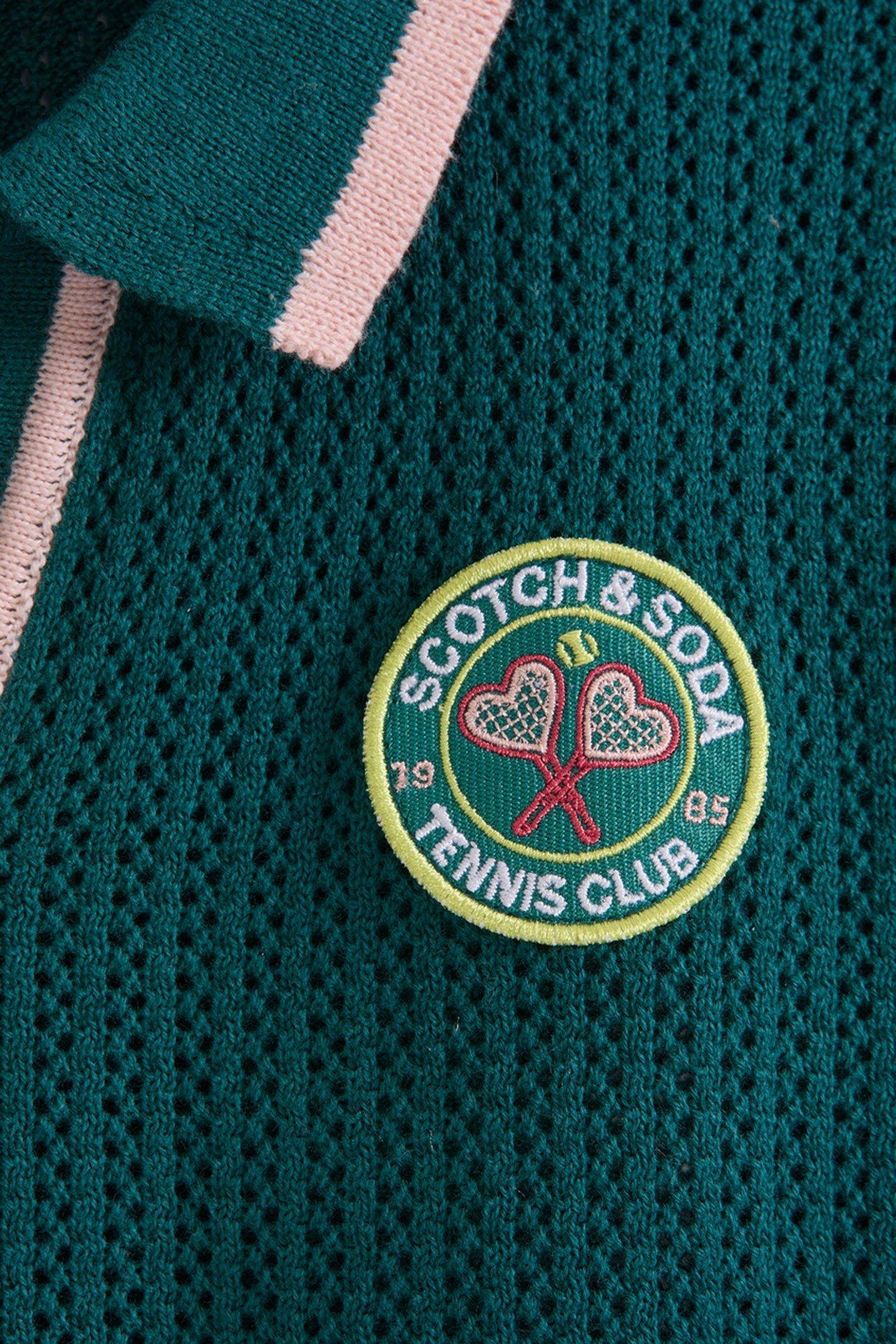 S&S GIRLS TENNIS GROUP CVC SWEATER KNIT POLO MIDNIGHT TURQ 3