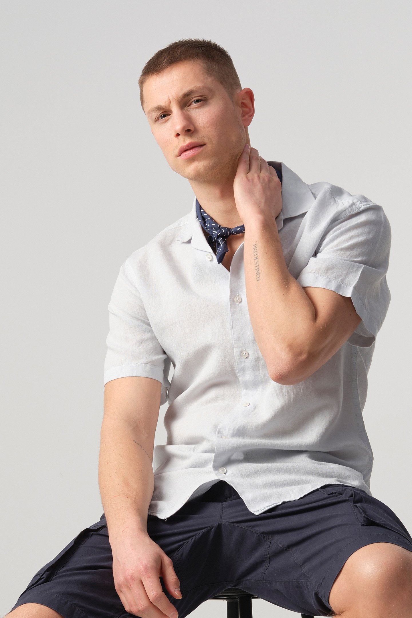 ELVIS CASUAL OVERHEMD KM BABY BLUE 4