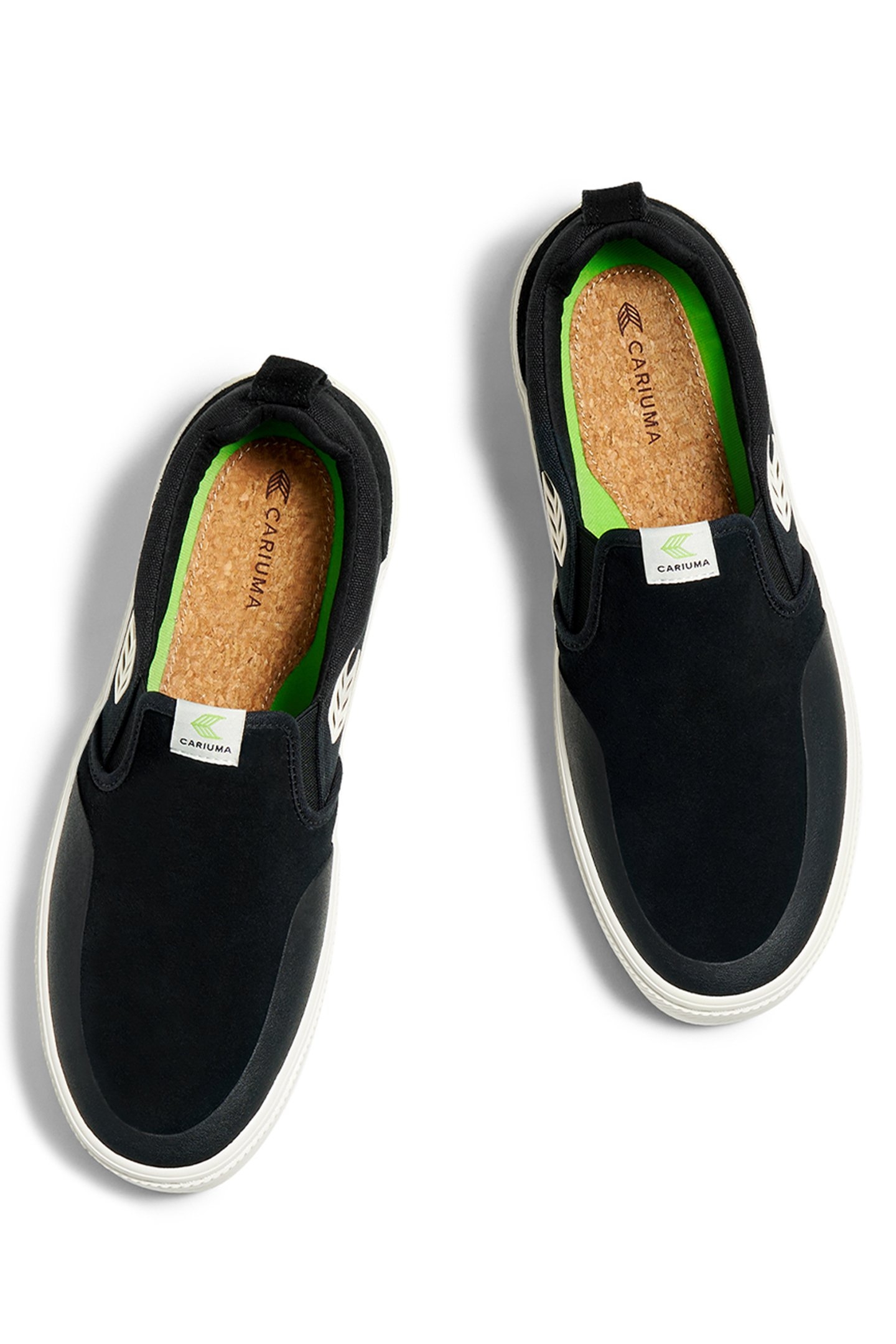 SLIP-ON PRO BLACK SUEDE AND CANVAS IVORY LOGO SNEAKER 3