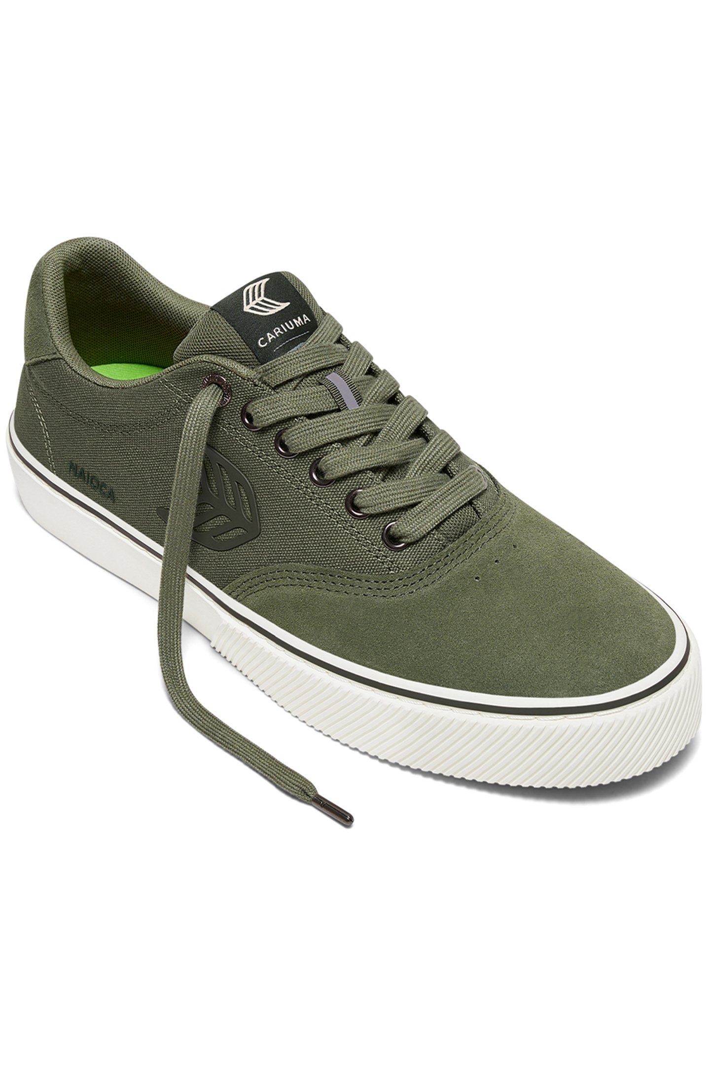 NAIOCA PRO BRONZE GREEN SUEDE DEEP LICHEN GREEN CANVAS DARK 2