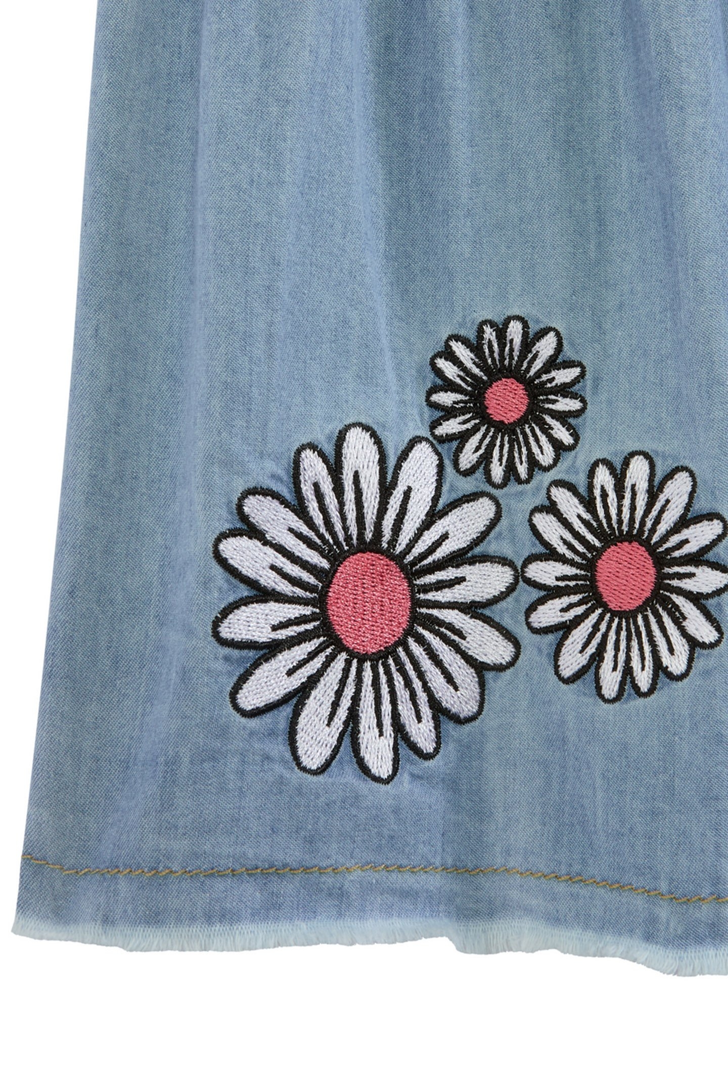 GIRLS LIGHTWEIGHT DENIM SS DRESS COASTAL BLUE 5