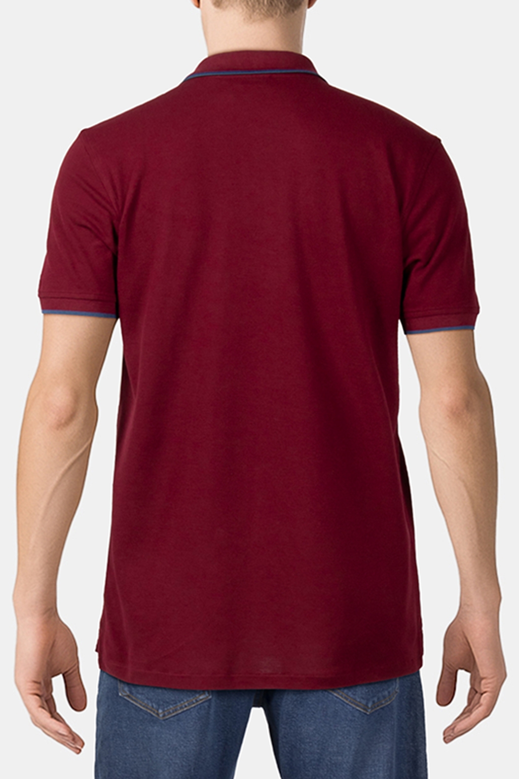 REG POLO SS ZEB BADGE BURGUNDY/BORDE 2