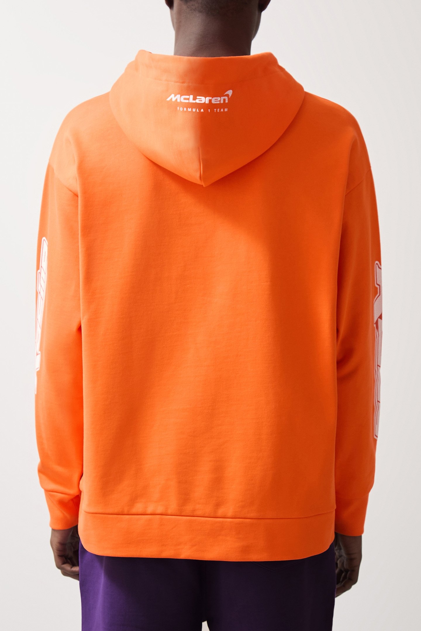 ZAK LS OVERSIZED MCLAREN RACING PRINTED HOODY PAPAYA ORANGE 2