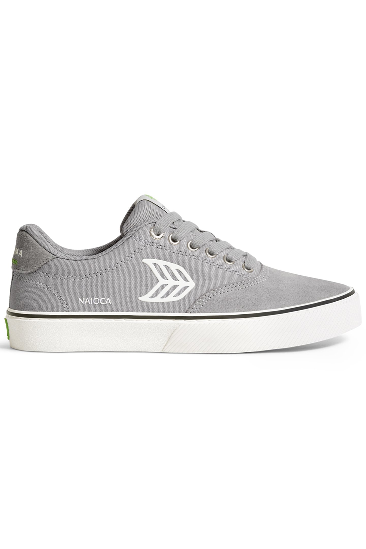 NAIOCA PRO LIGHT GREY SUEDE AND CANVAS OFF-WHITE LOGO SNEAKE 1