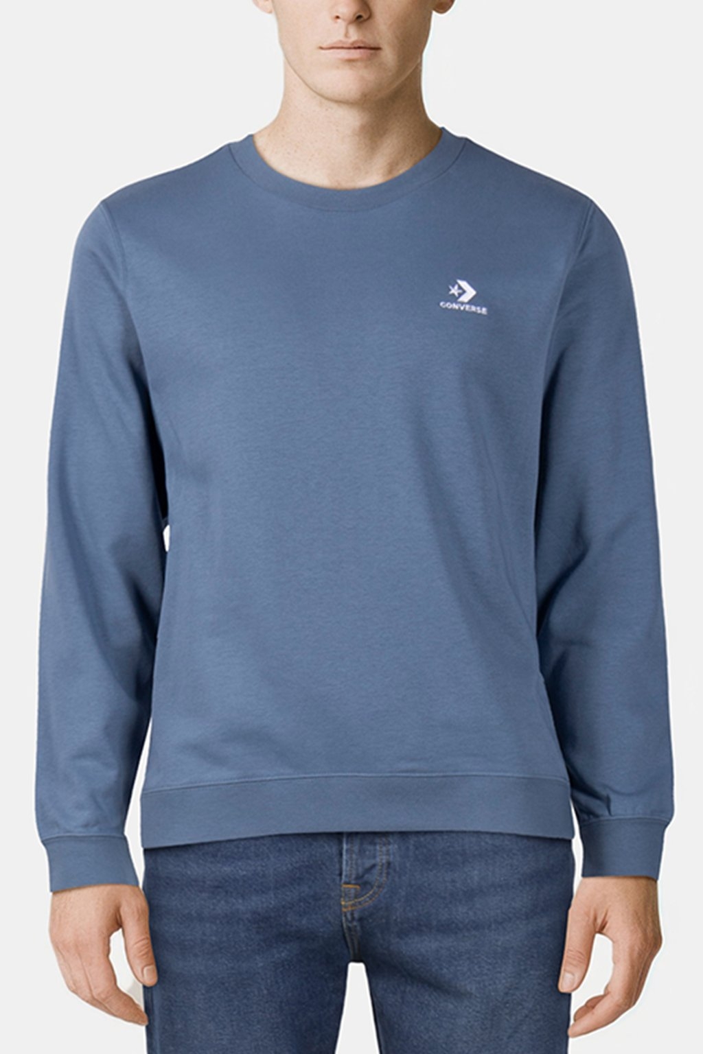 CONVERSE GO-TO EMBROIDERED STAR CHEVRON STANDARD-FIT CREW SW 4