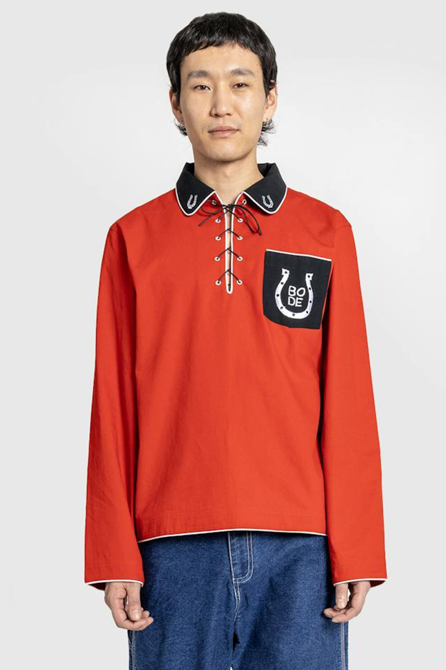 BODE – LUCKY HORSESHOE PULLOVER ECRU/BLACK 1