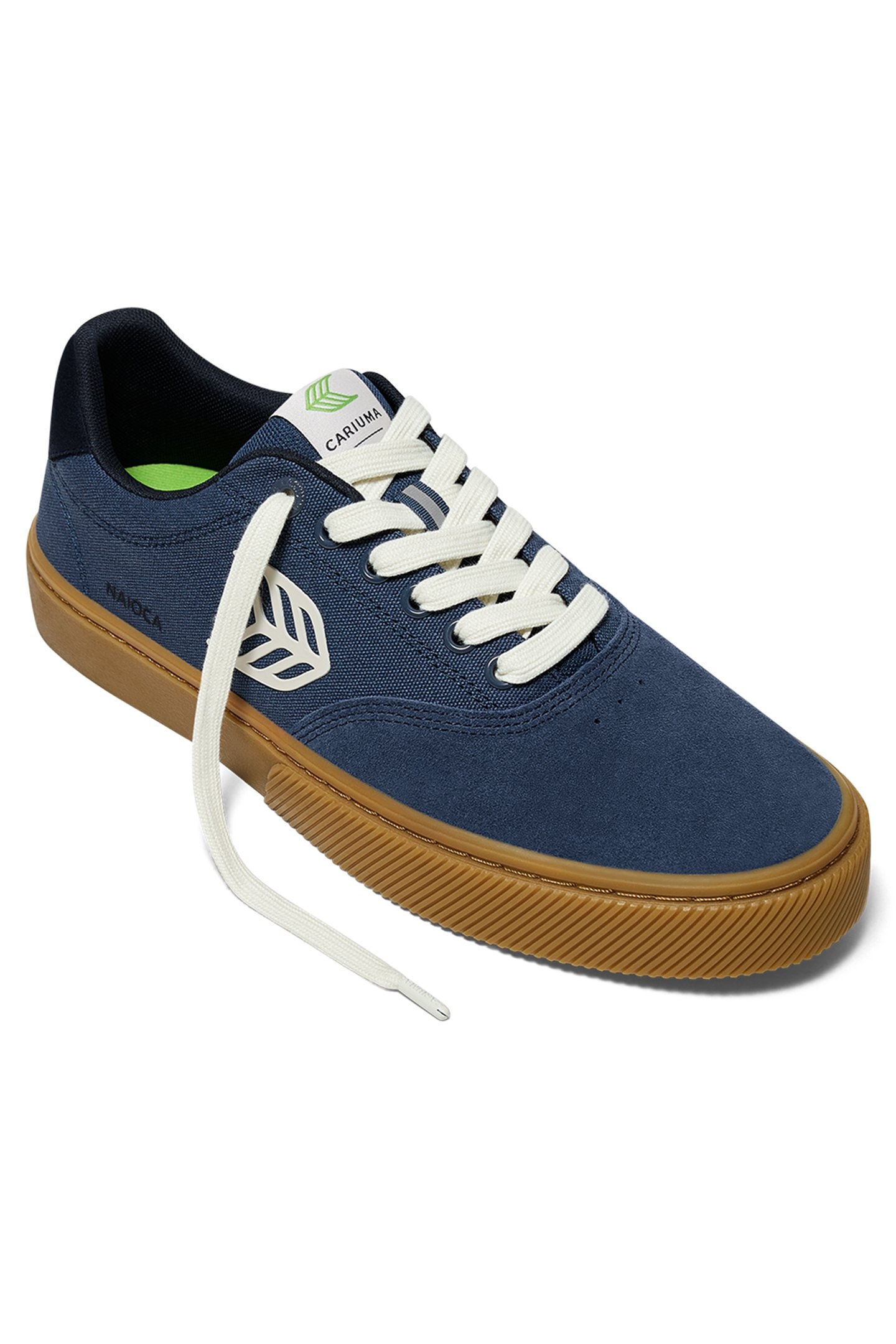 NAIOCA PRO GUM SHADOW BLUE SUEDE AND CANVAS IVORY LOGO NAVY 2