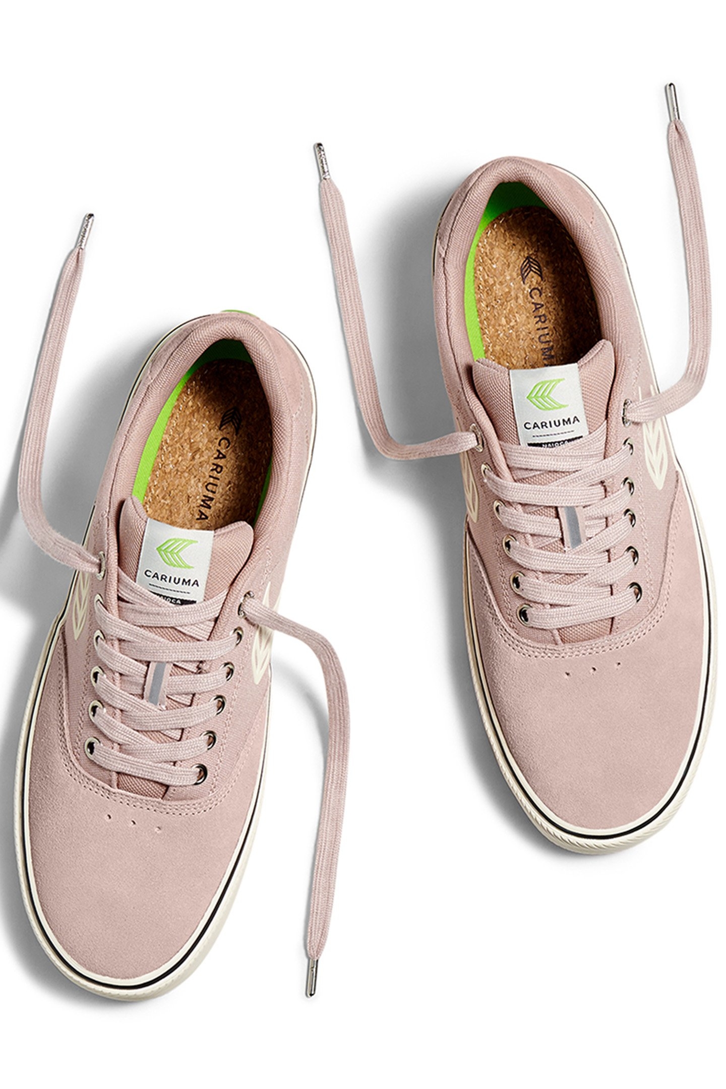 NAIOCA PRO ROSE SUEDE AND CANVAS IVORY LOGO SNEAKER 3