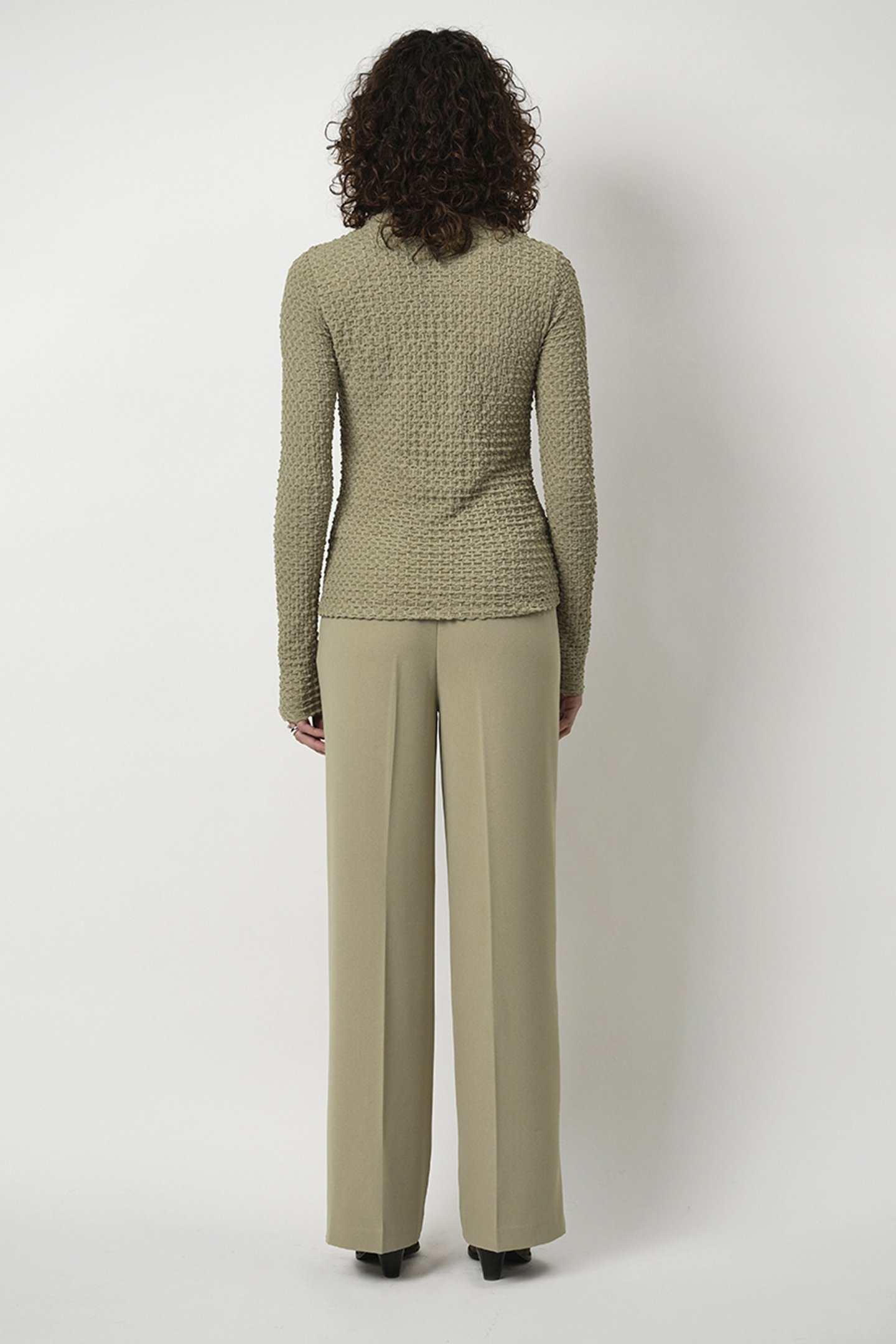 LUCAS WIDE LEG PANTS SWAMP GREEN 2