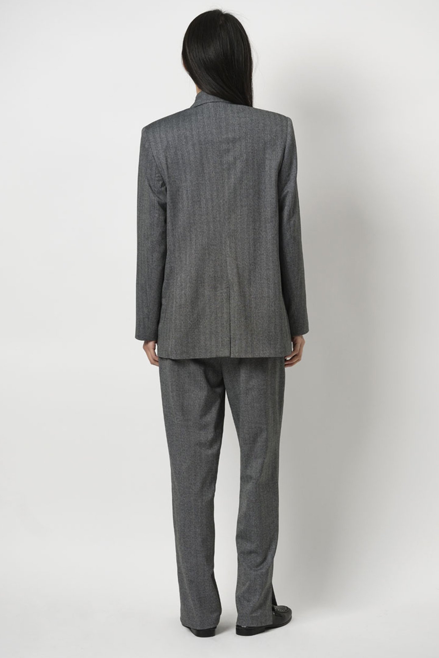 CETO HERRINGBONE BLAZER GRAPHITE 2