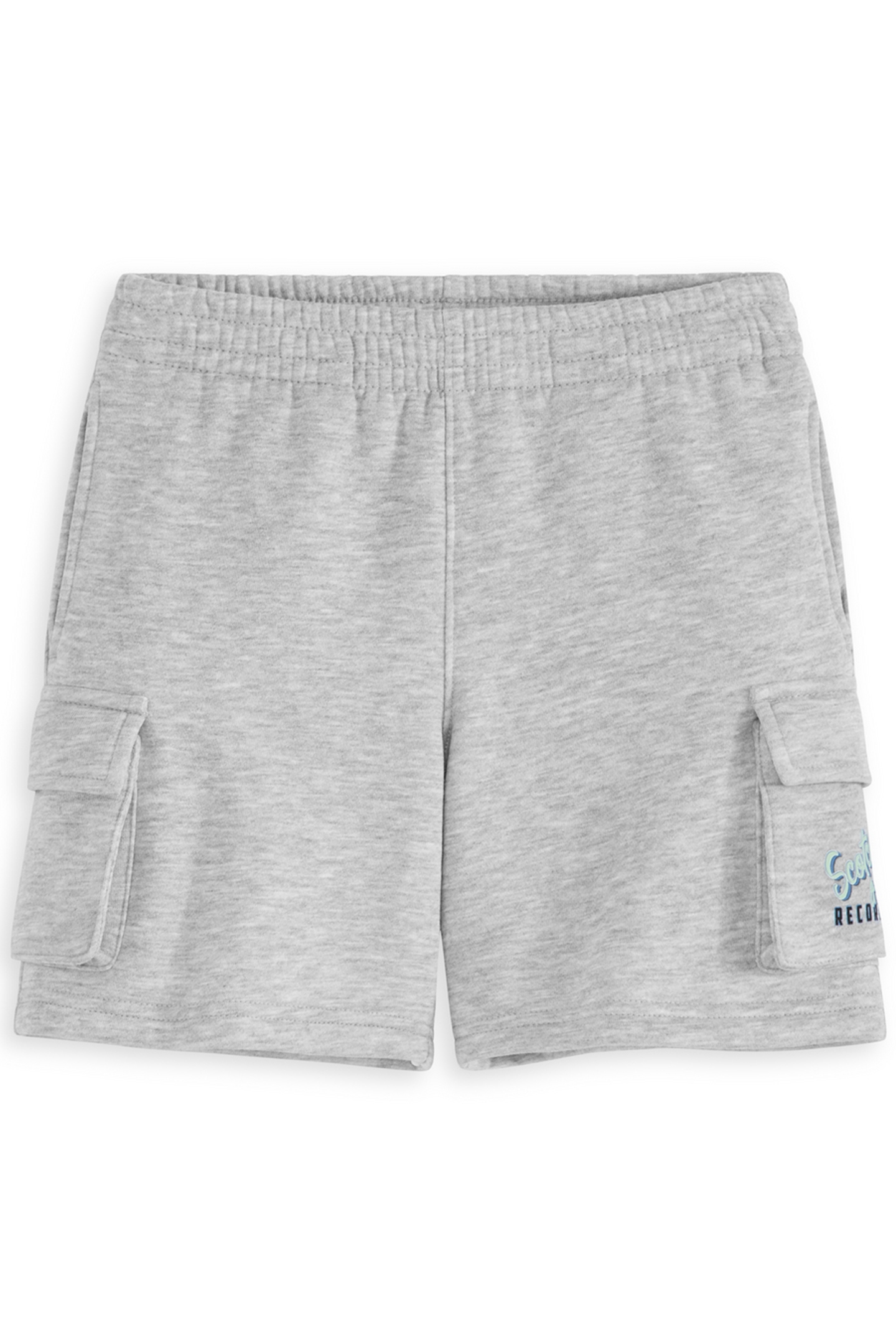 2PC BIG BOYS FLEECE CREWNECK & SHORT SET LIGHT GREY 4