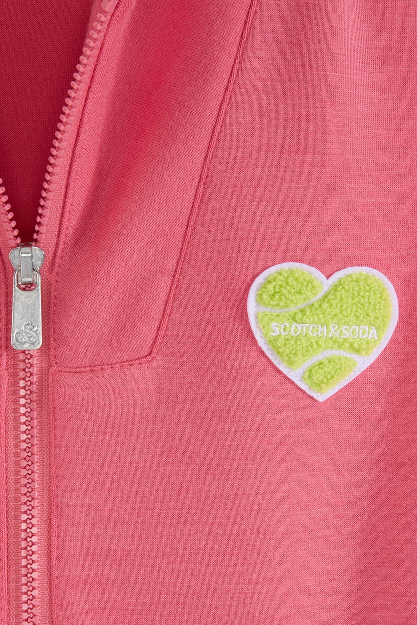 S&S GIRLS TENNIS GROUP DOUBLE KNIT HALF ZIP ROMPER PINK/BROW 3