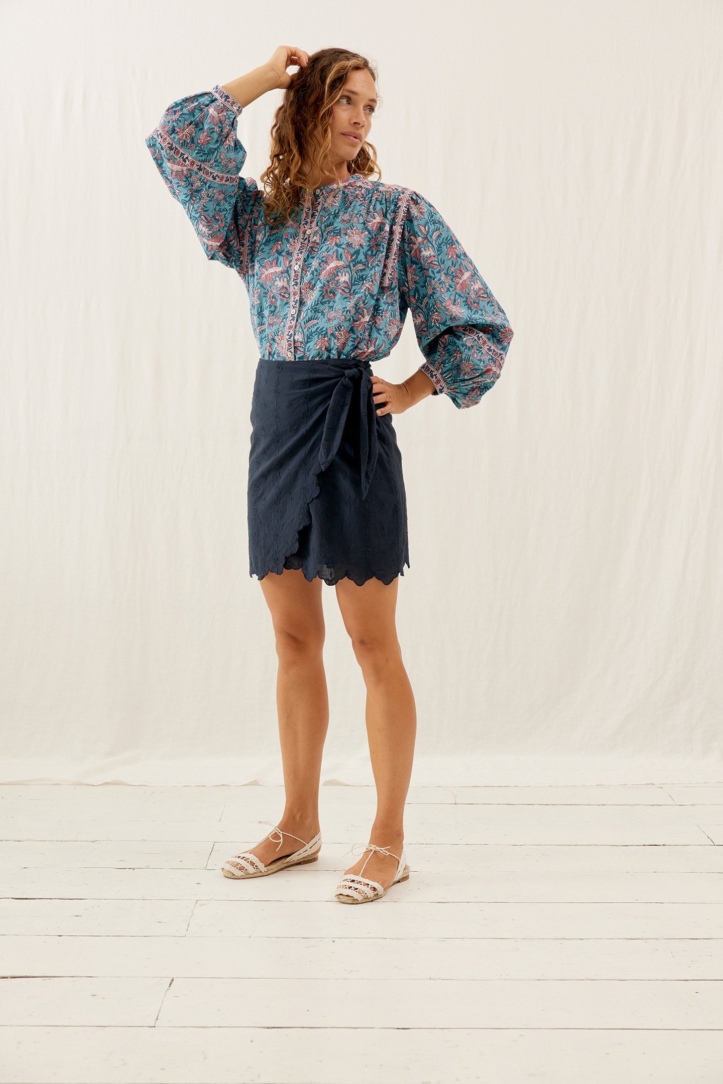 SHIRT JANE TEAL GARDEN OF EDEN 4