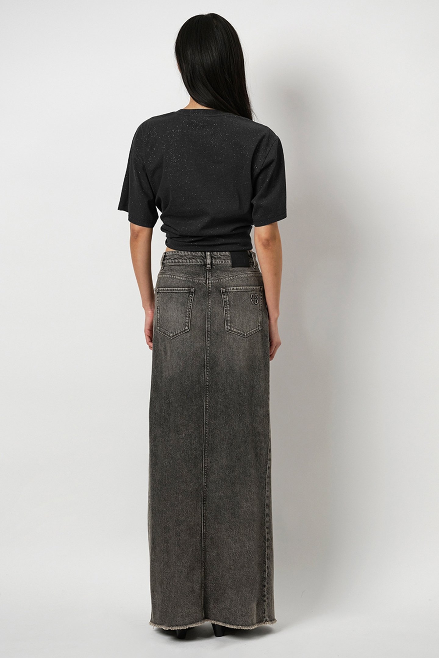 LYRIC METALLIC MONOGRAM TEE OLIVE VINE 2