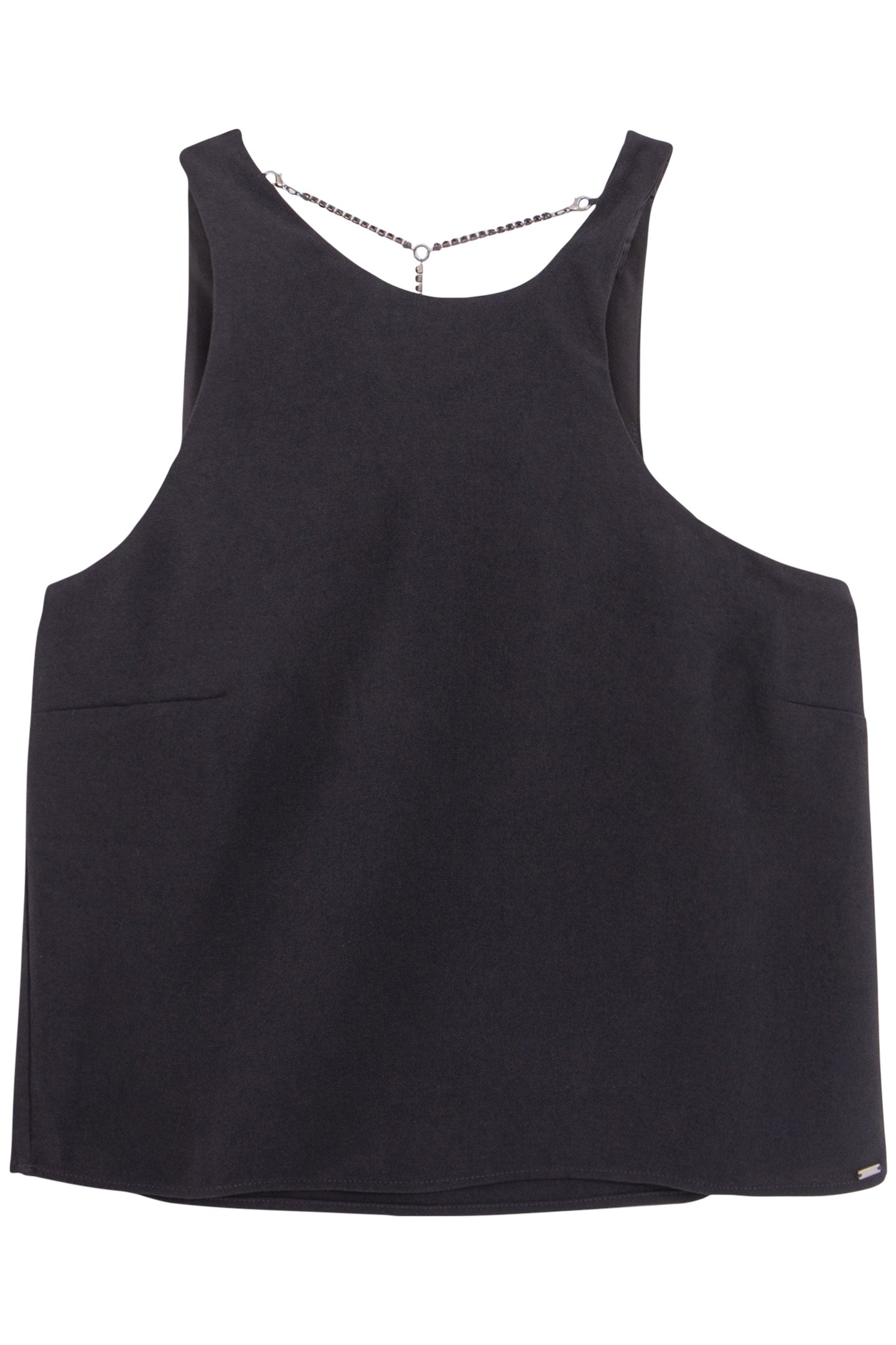 BLACK TOP WITH REMOVABLE RHINESTONE JEWEL ON BACK 4