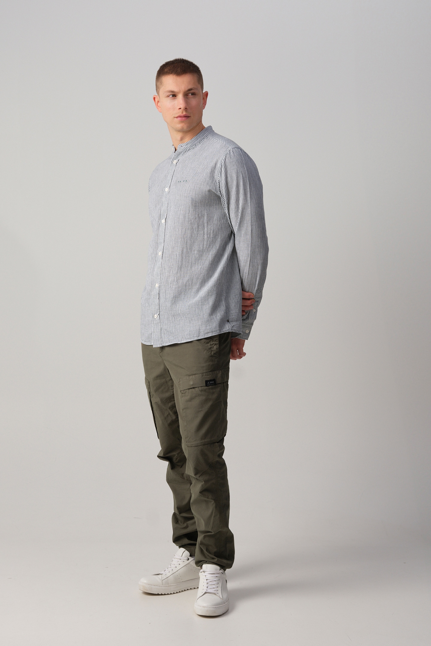 JEROEN CASUAL OVERHEMD LM ARCTIC STRIPE 1