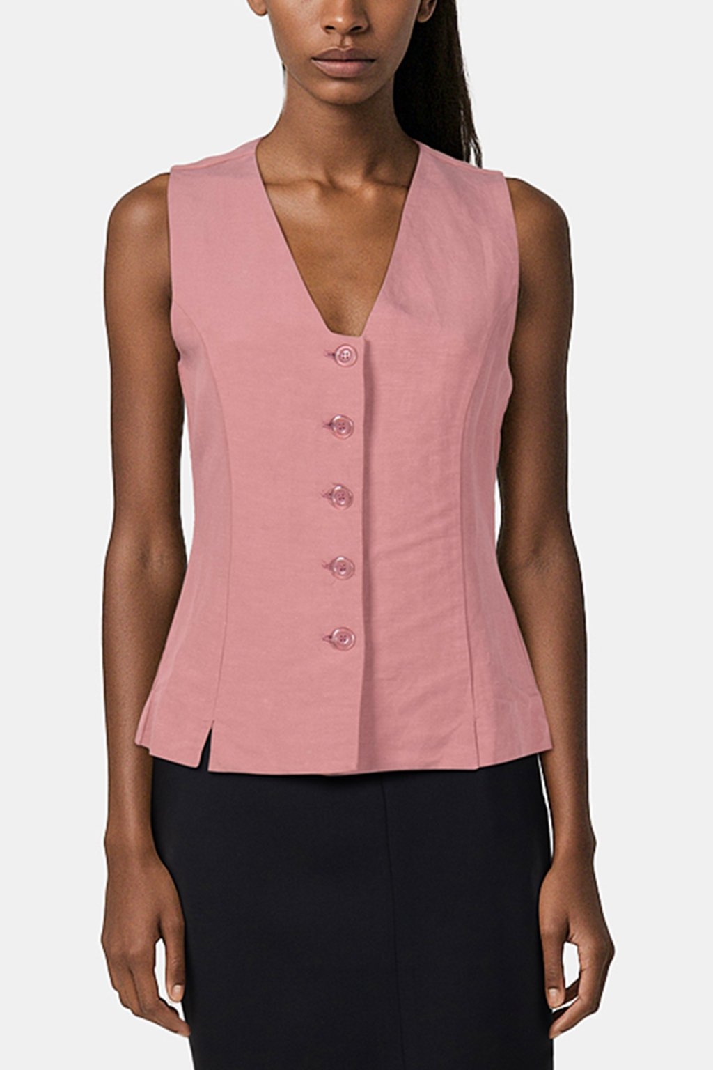 LINEN VEST WOODROSE 1