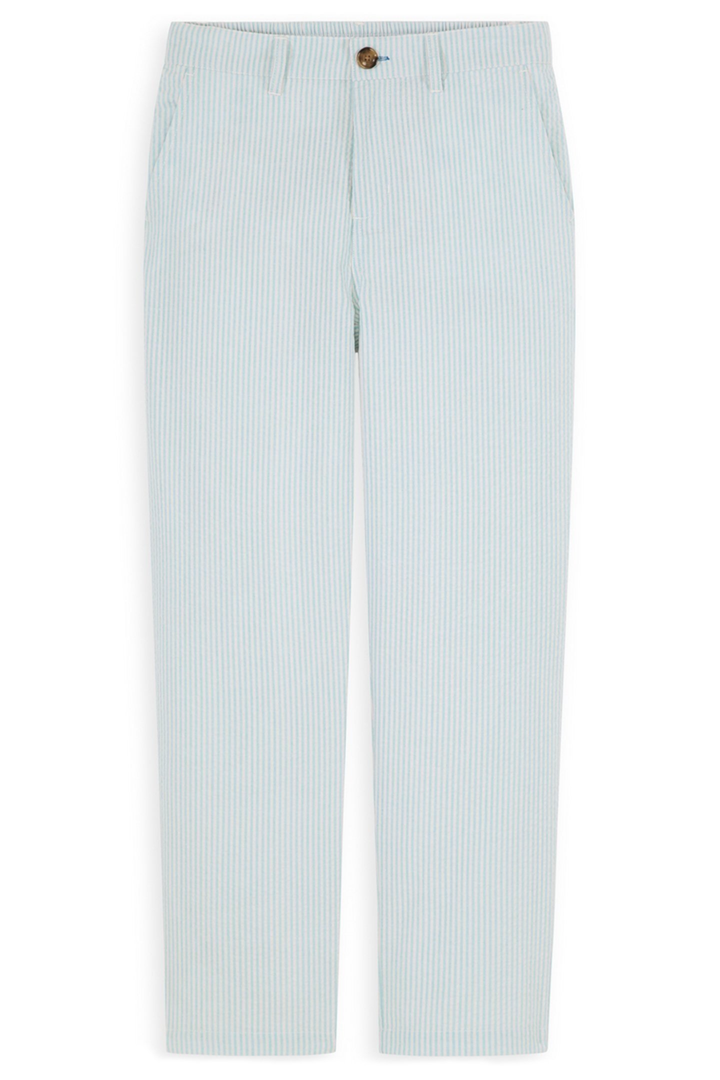 2PC BOYS YD SEERSUCKER JACKET & PANT SUIT SET BLEACHED AQUA 4