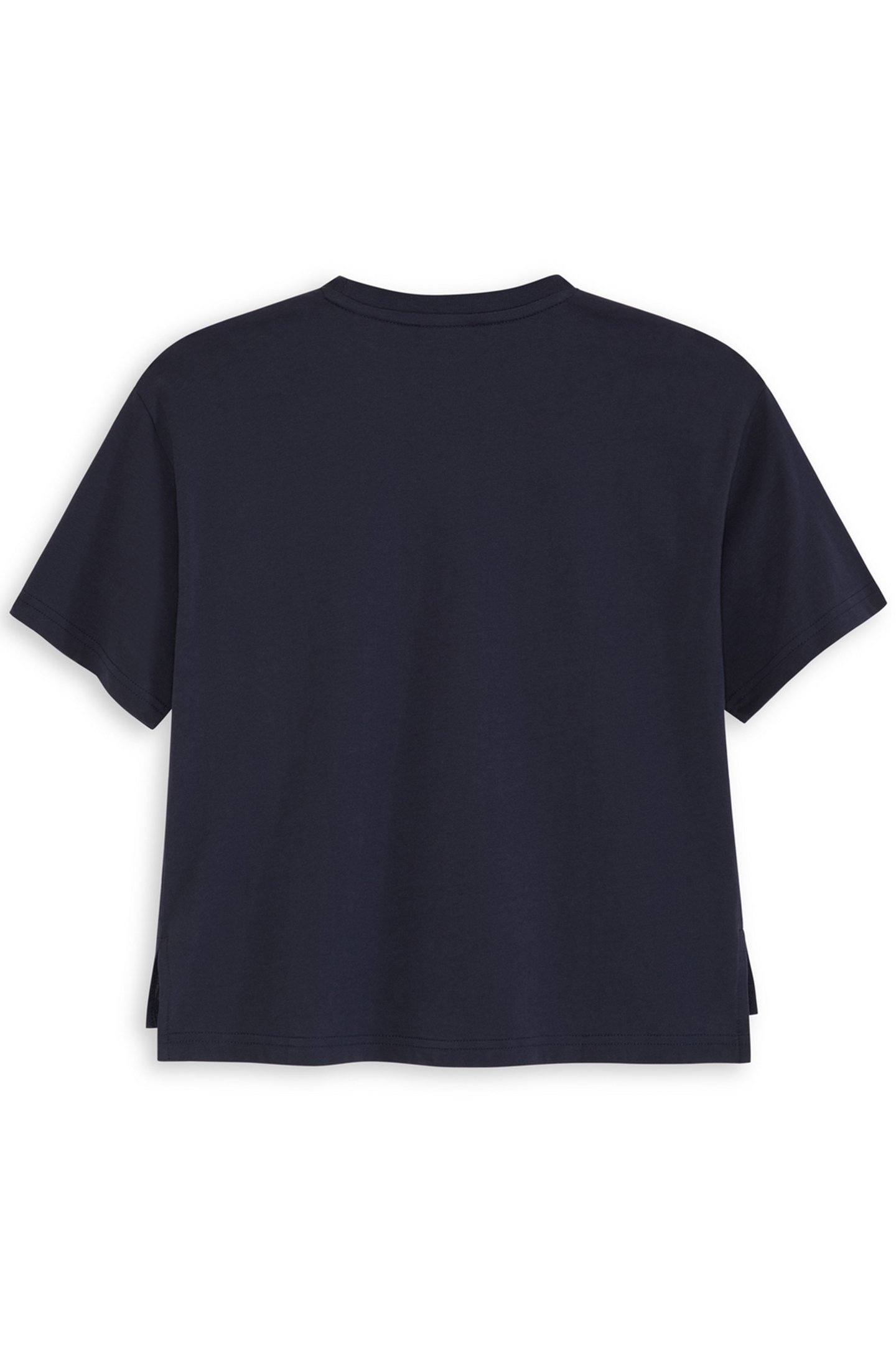 GIRLS CTTN JERSEY SS FASHION TOP BLACK/BLUE 2