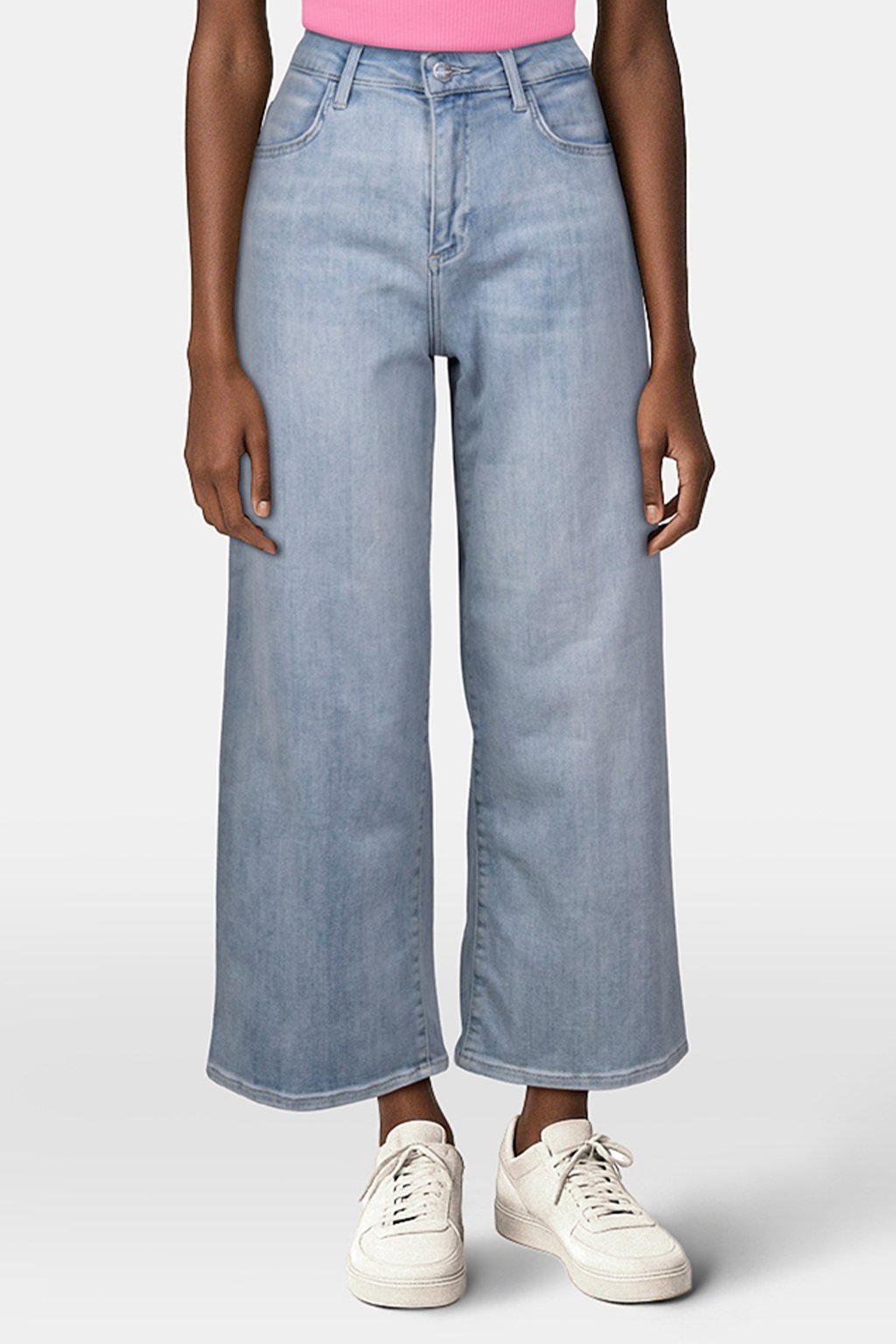 CULOTTE LIGHT BLUE SATIN DENIM DENIM BLUE 1