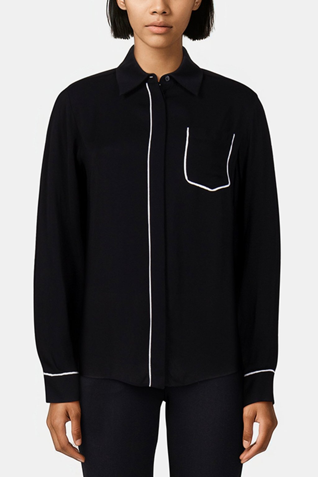 GINA-SIDE STRIPE CO-ORD S BLACK/IVORY 1