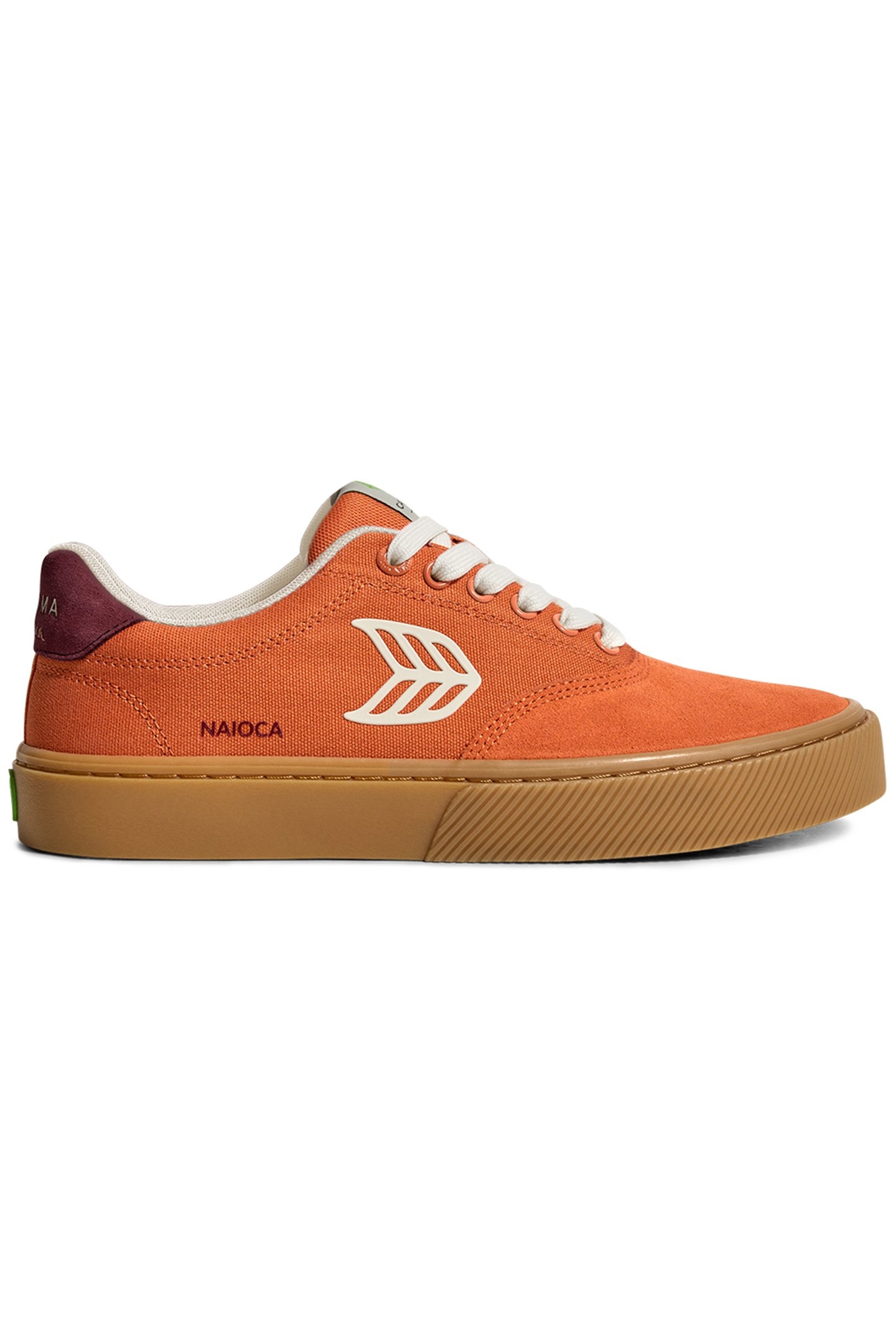 NAIOCA PRO GUM BURNT ORANGE SUEDE AND CANVAS IVORY LOGO RUBY 1