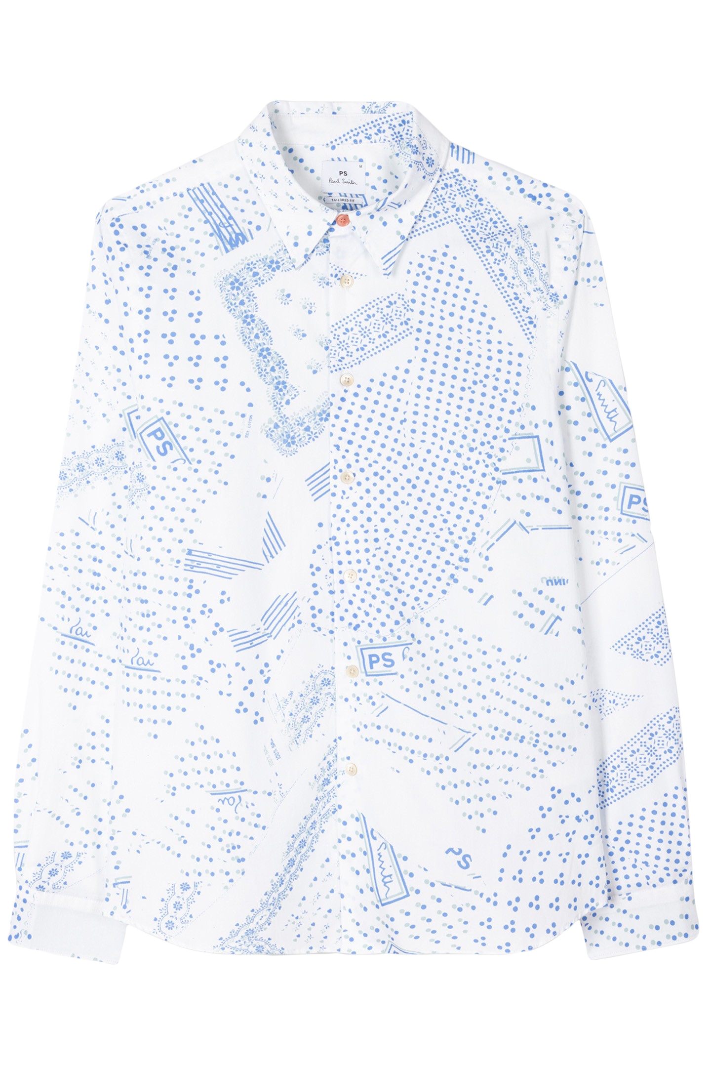 MENS LS TAILORED FIT SHIRT OFF WHITE 3