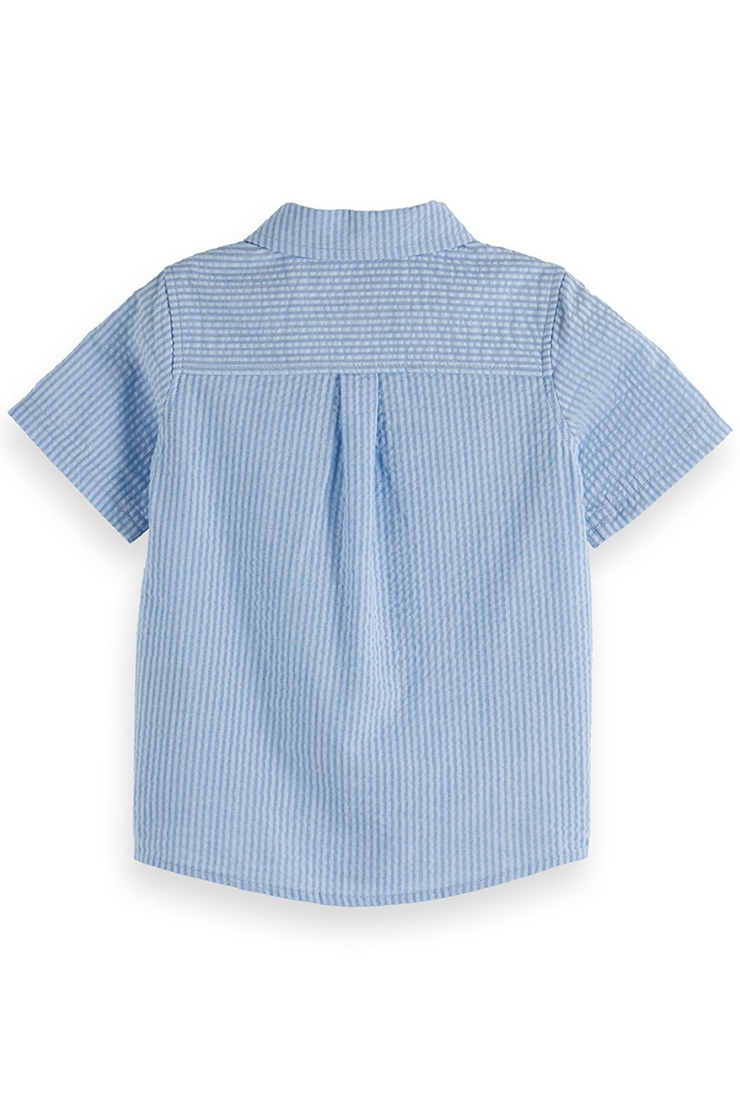 2PC BIG BOYS SS YARN DYE SEERSUCKER SHIRT & SHORT SET BLUE/G 2