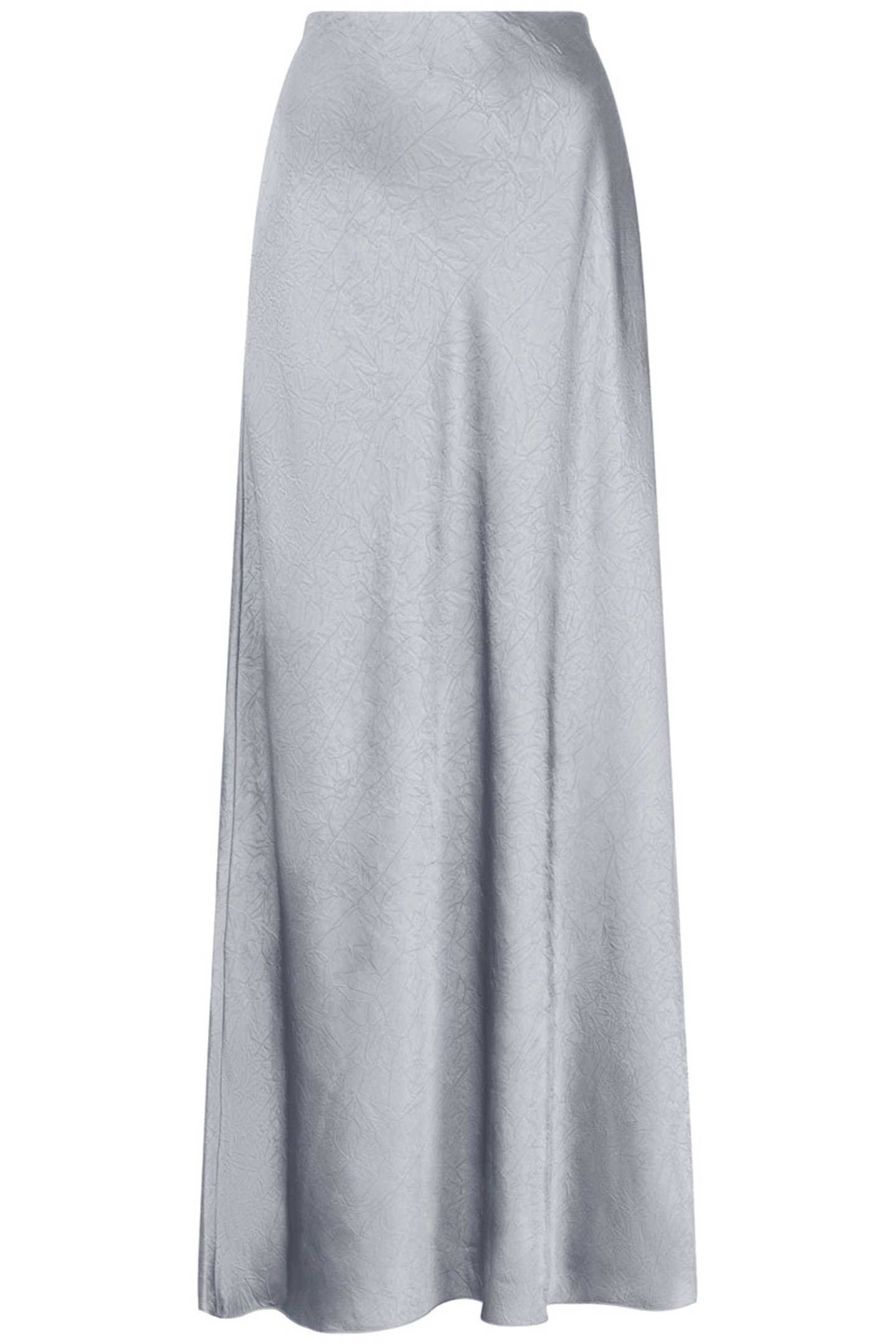 YWA CREASED SATIN MAXI SKIRT DAWN GREY 3