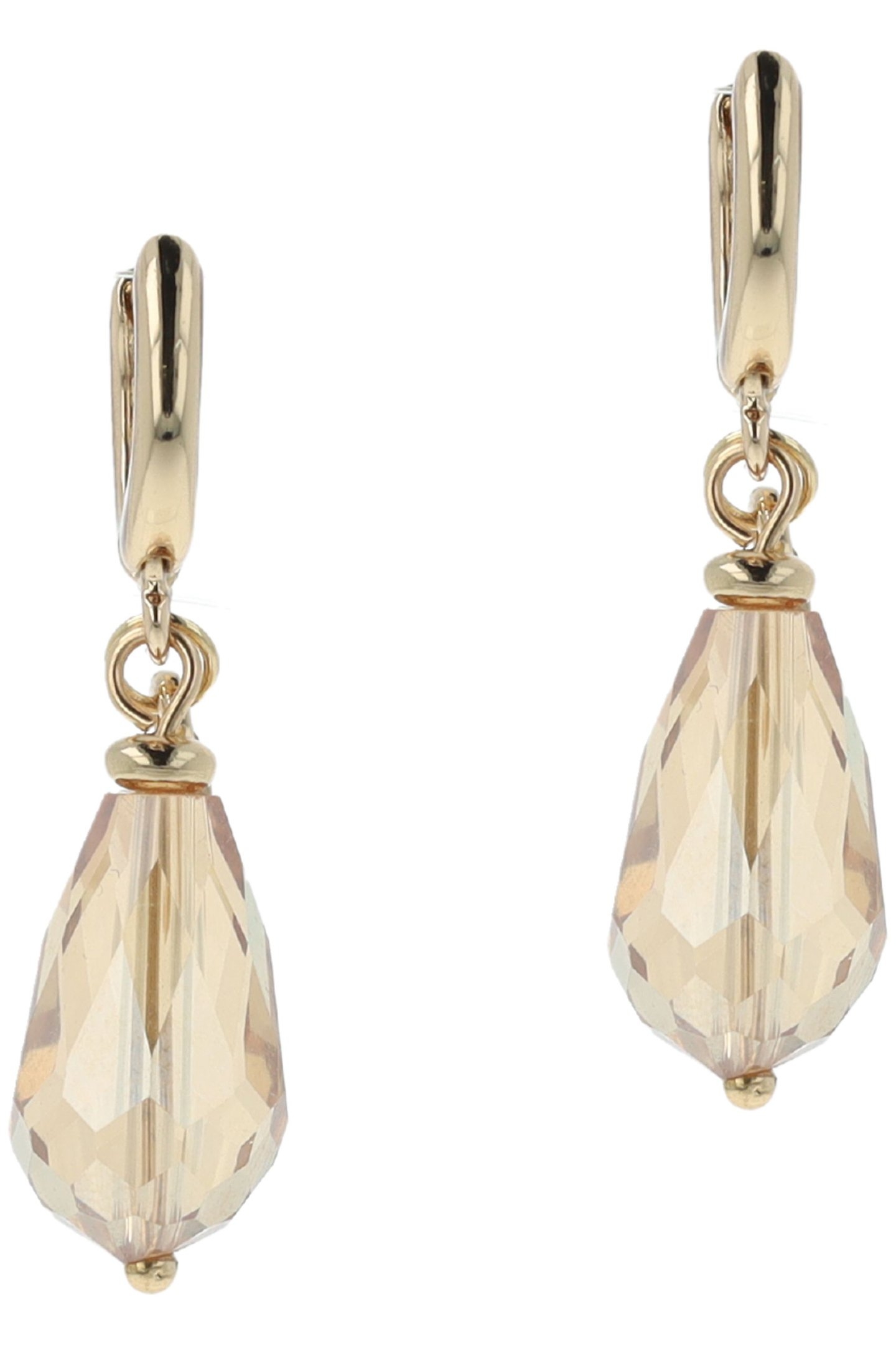 GOLDEN CRYSTAL DROP EARHANGERS 1