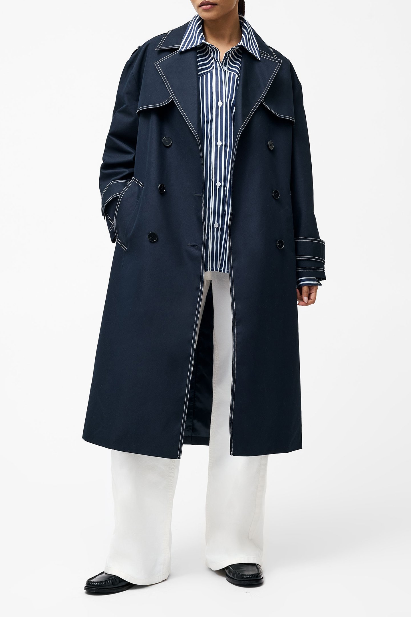 AFTON TRENCH COAT NAVY 2