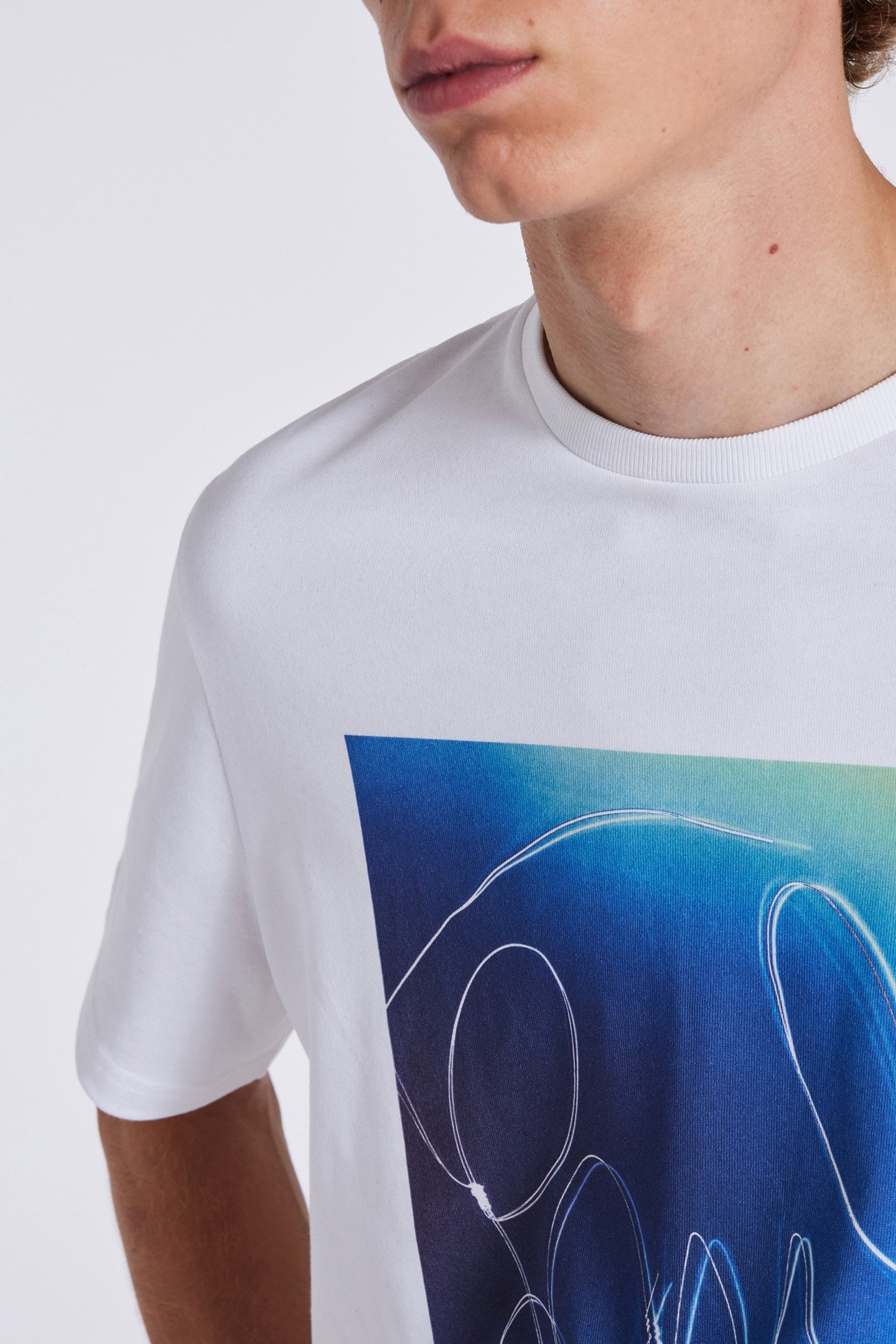 MENS LOGO PRINT TSHIRT WHITE 5