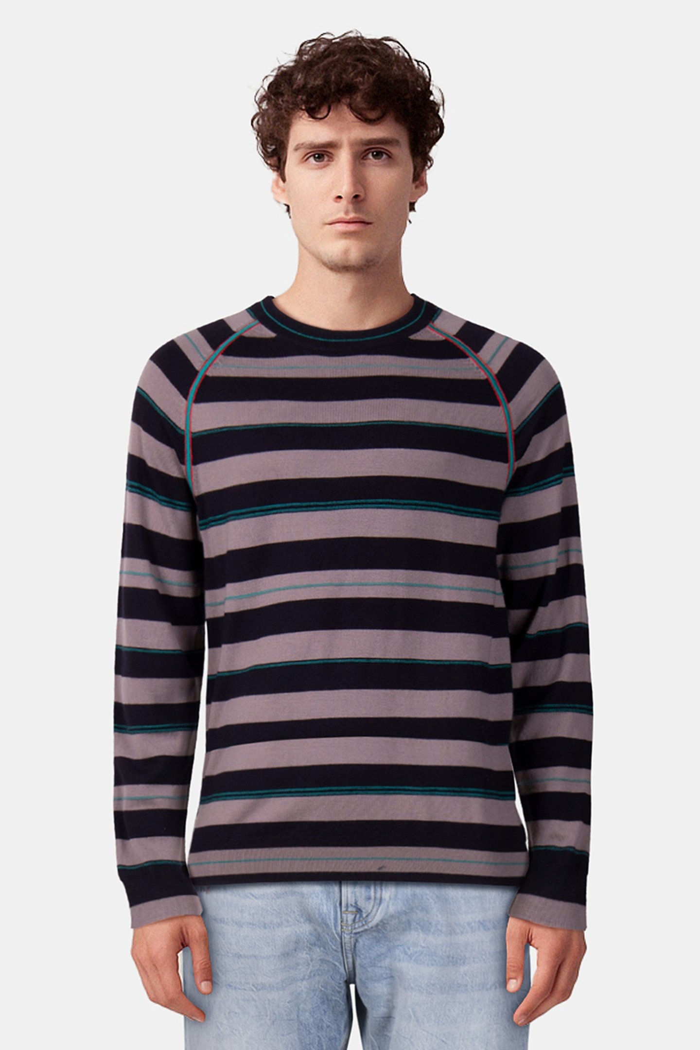 MENS SWEATER CREW NECK LILAC 1