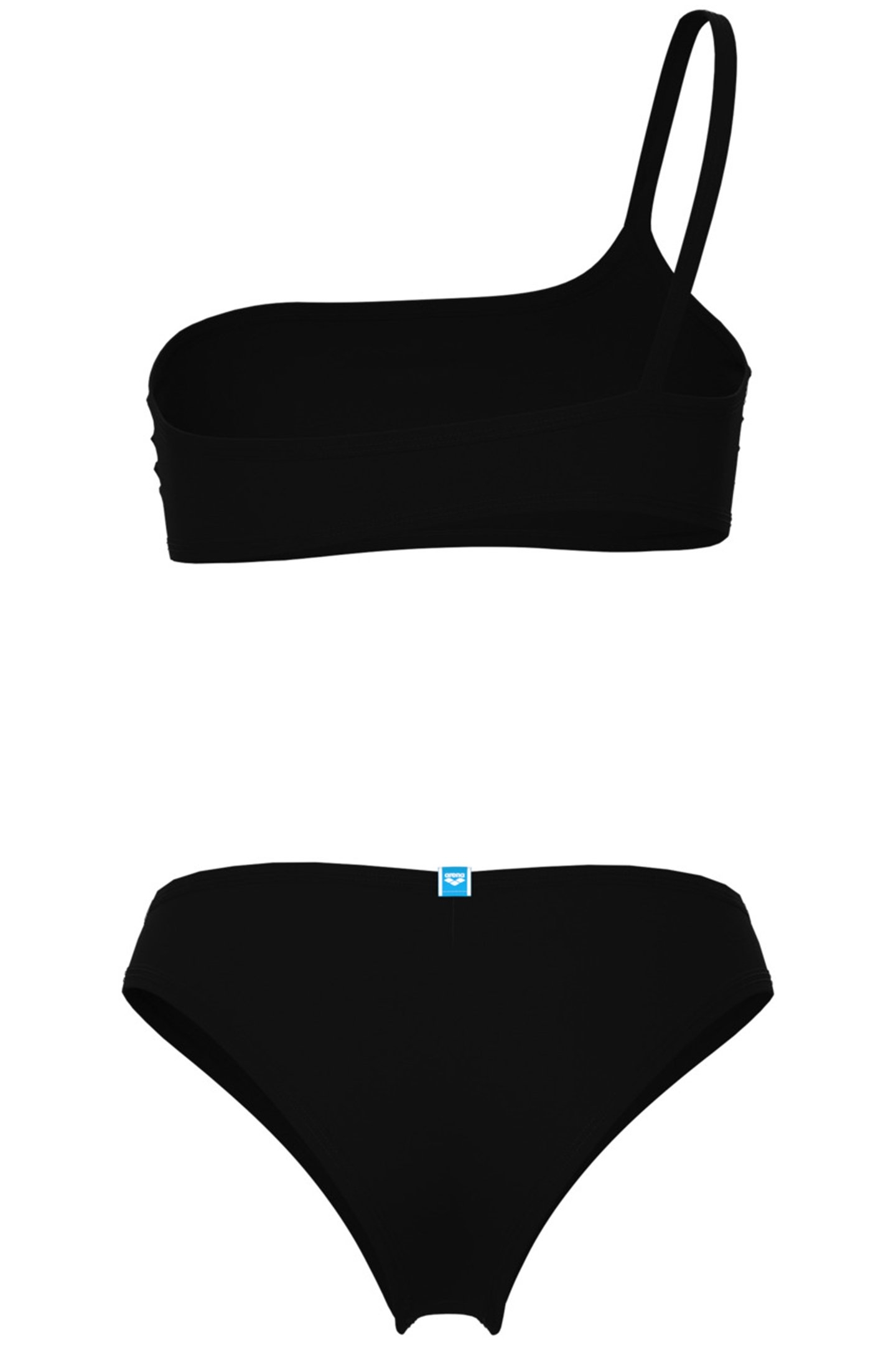 WOMEN'S ARENA LOGO SINGLE SHOULDER BIKIN WHITE MULTI-BLACK-B 5