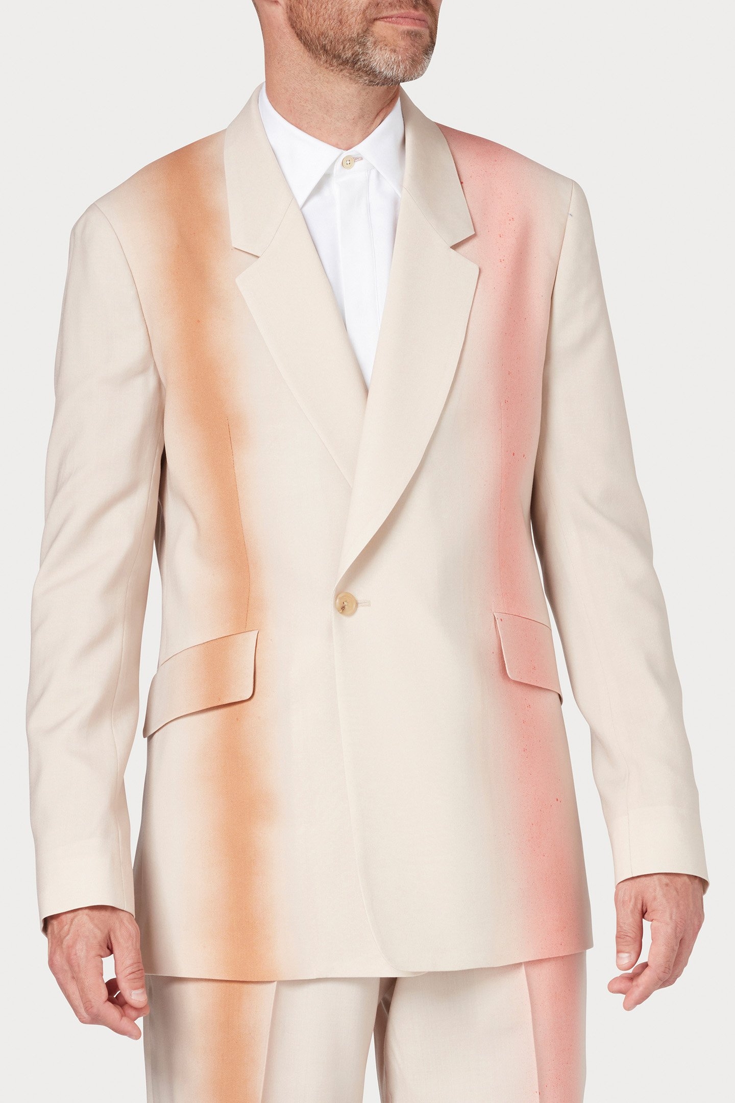 MENS 2 BUTTON JACKET IVORY 1