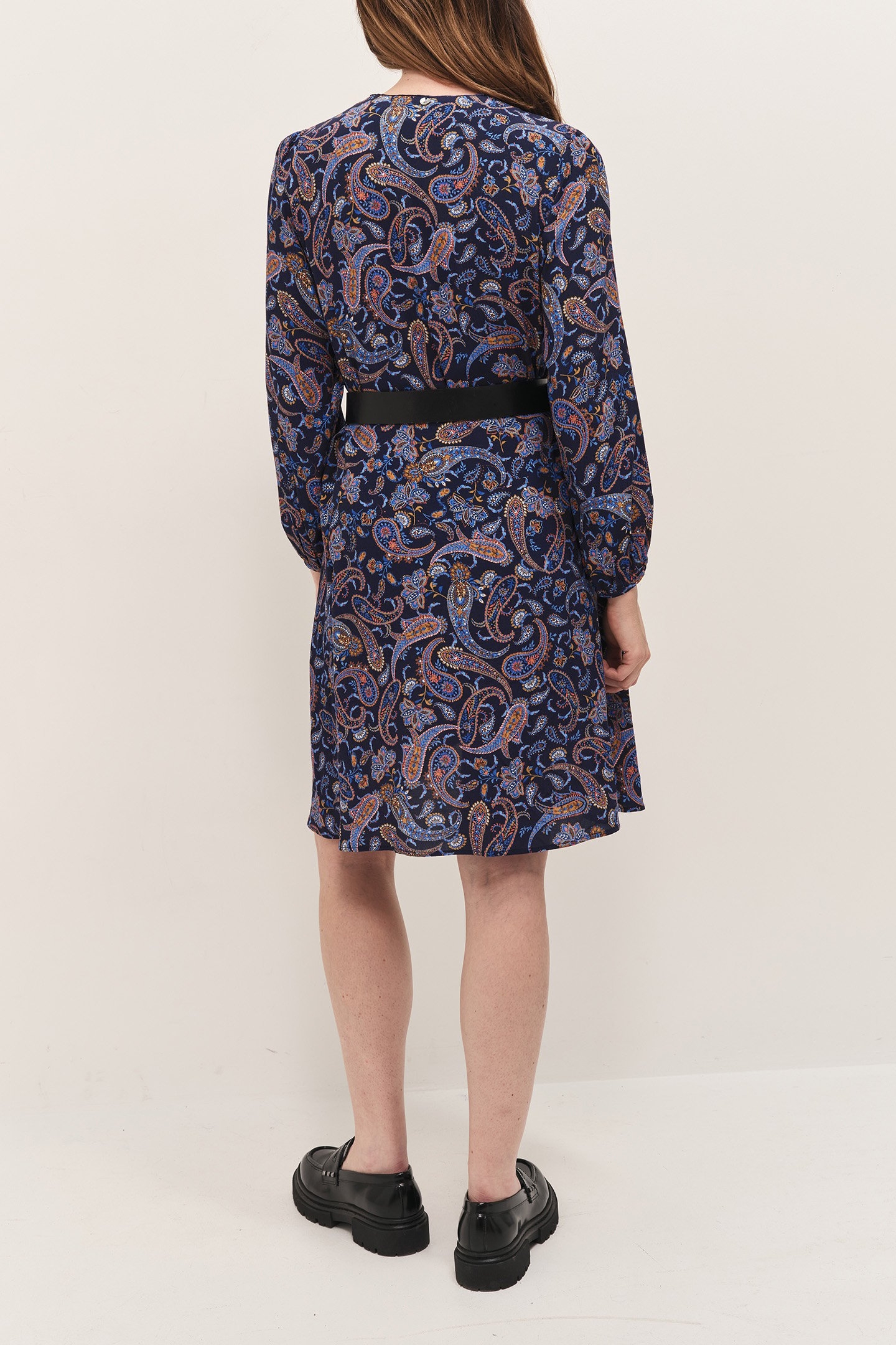 RIOMY - NAVY NEO CASHMERE PRINT DRESS 4