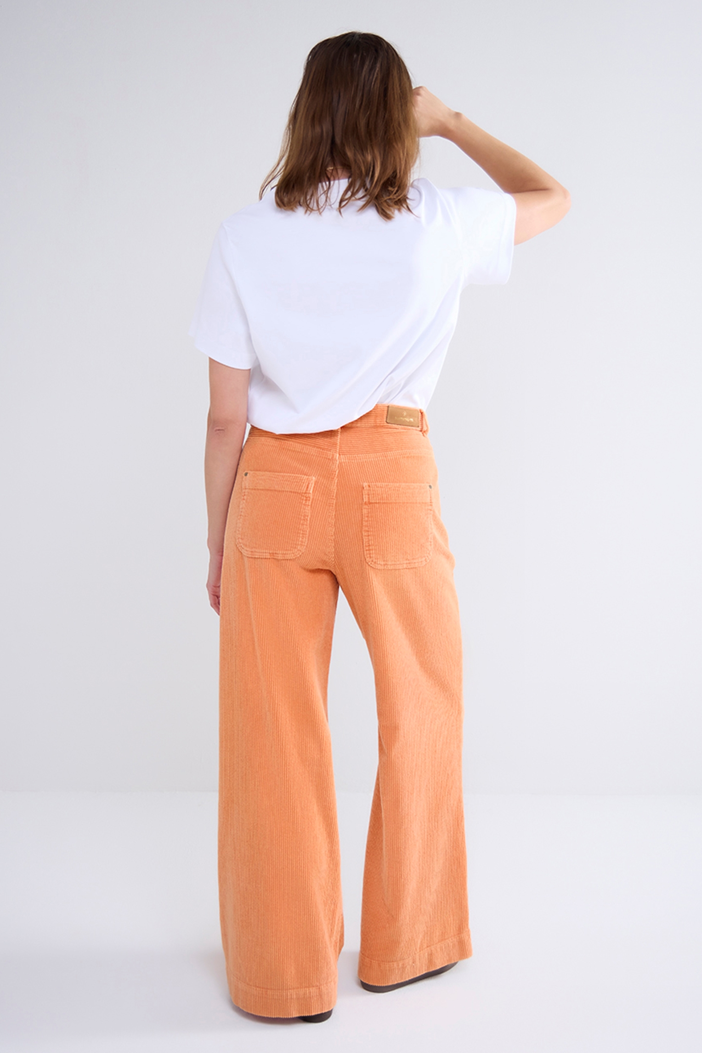 FLARED PANTS FLUID STRETCH CORD REDS 3