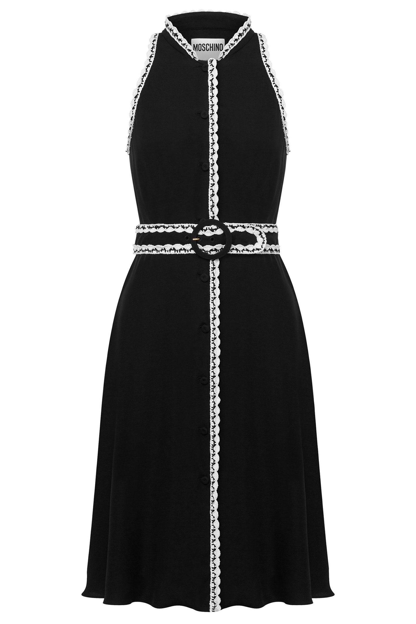 CHARMEUSE DRESS CROCHET DETAILS BLACK 3