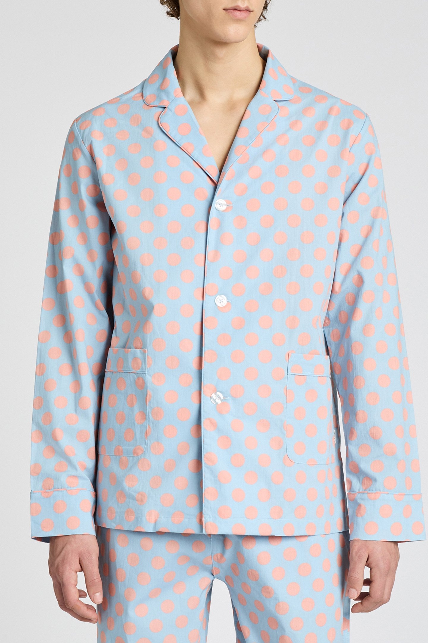 UNISEX PJ TOP L/SLV TURQUOISE 1