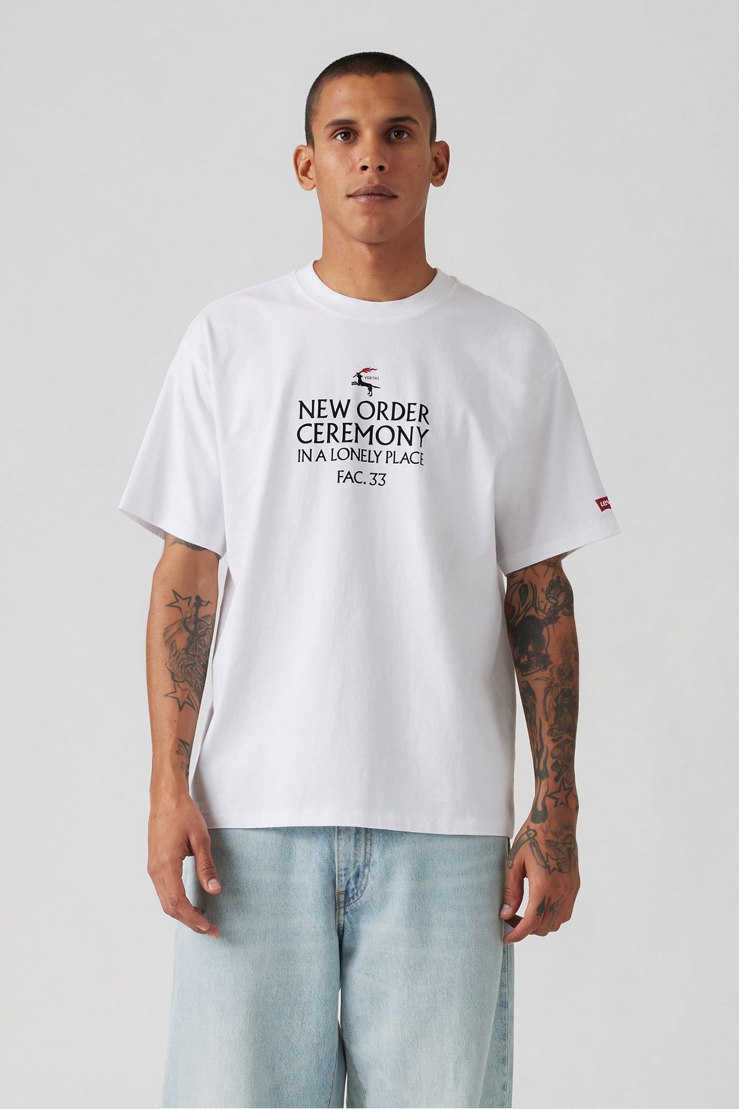BAND TEE NEW ORDER CEREMONY WHITE GRAPH 1