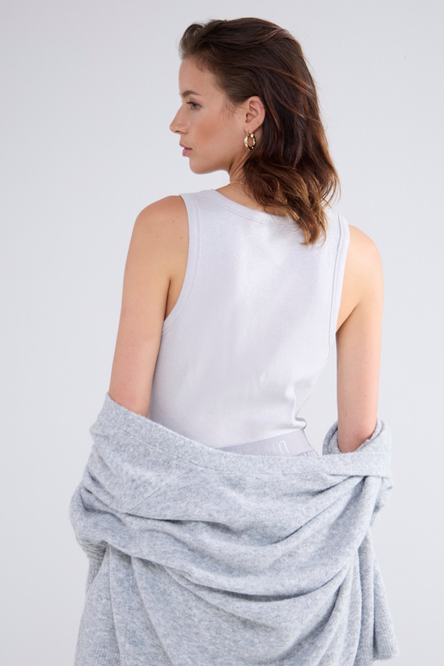 RIB TANKTOP COTTON RIB GREYS 3